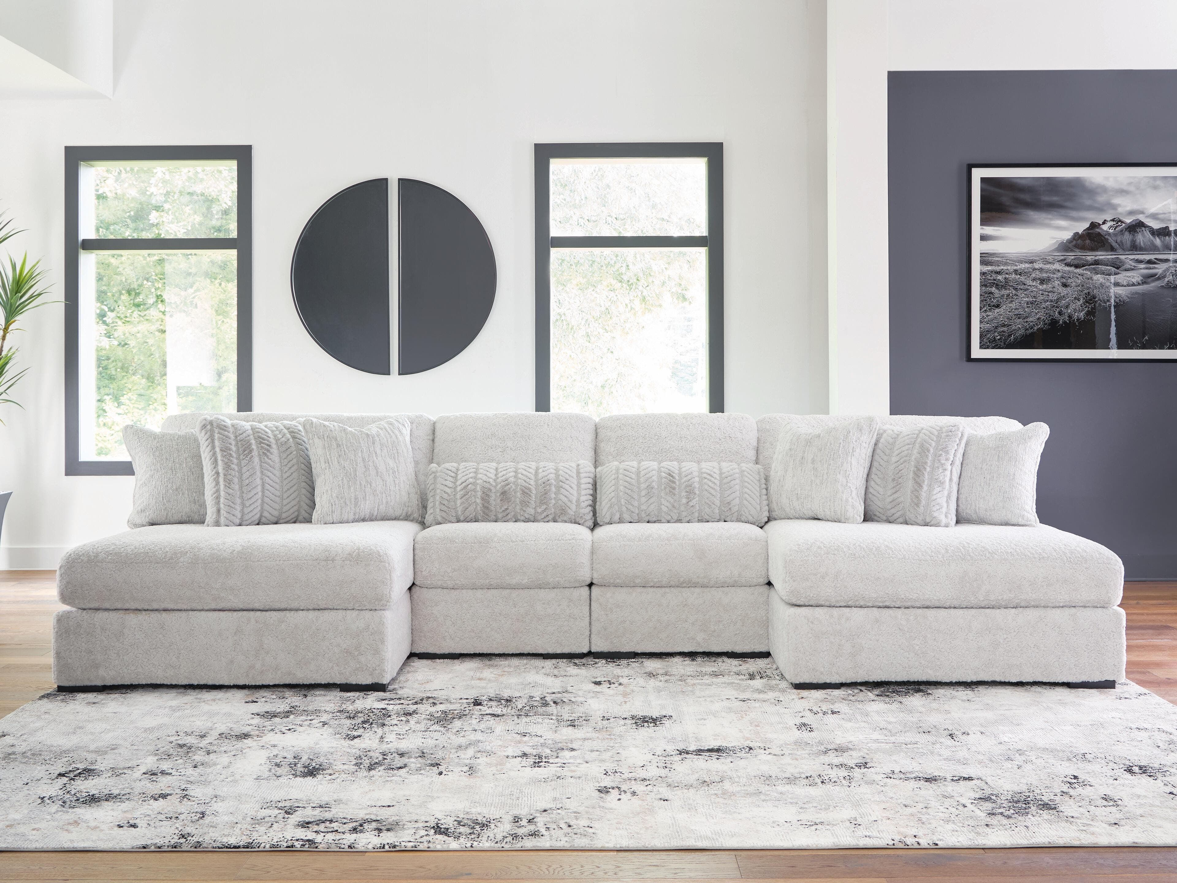 Snodoodle 4-Piece Sectional with Chaise — White — view 2