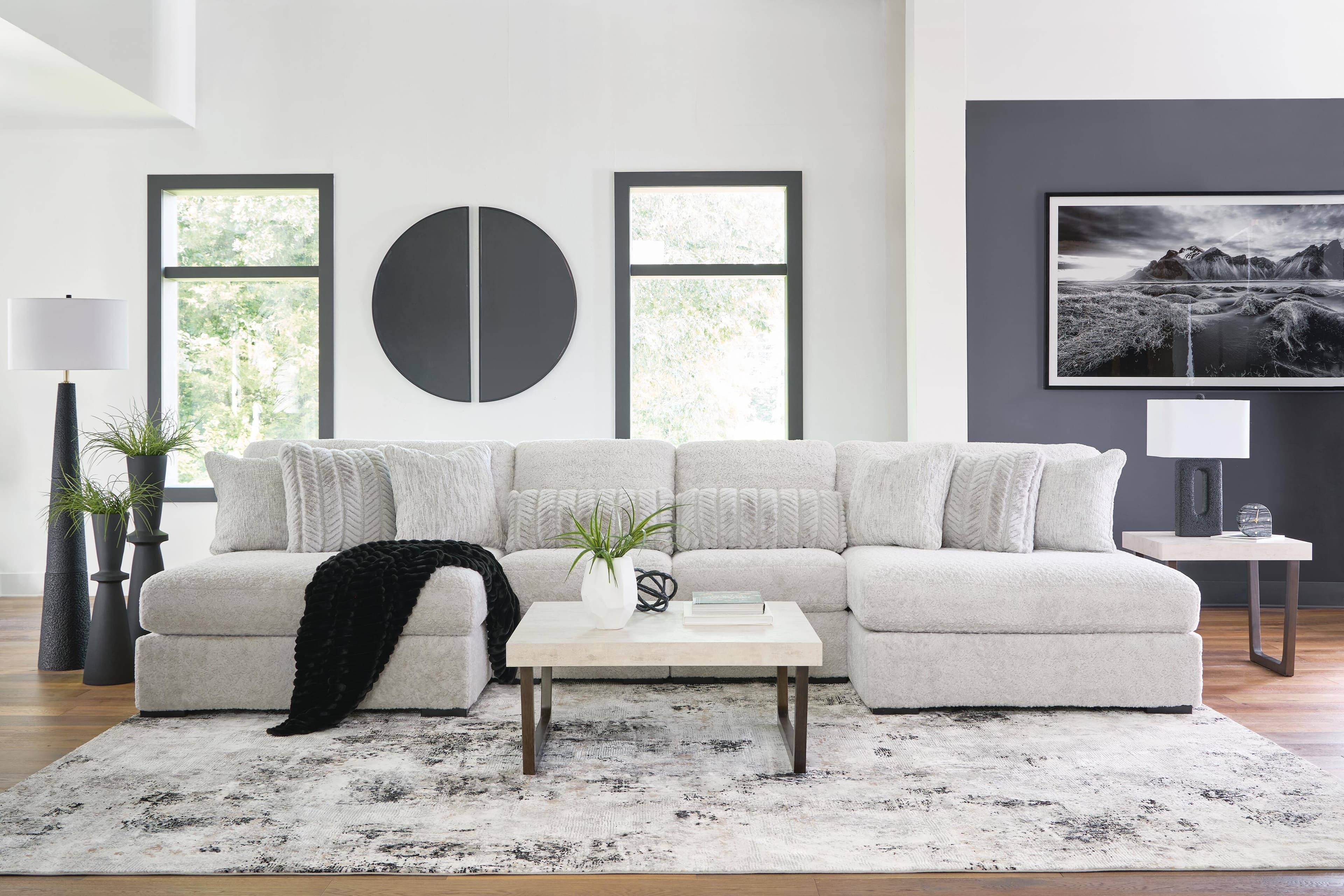 Snodoodle 4-Piece Sectional with Chaise — White — view 4