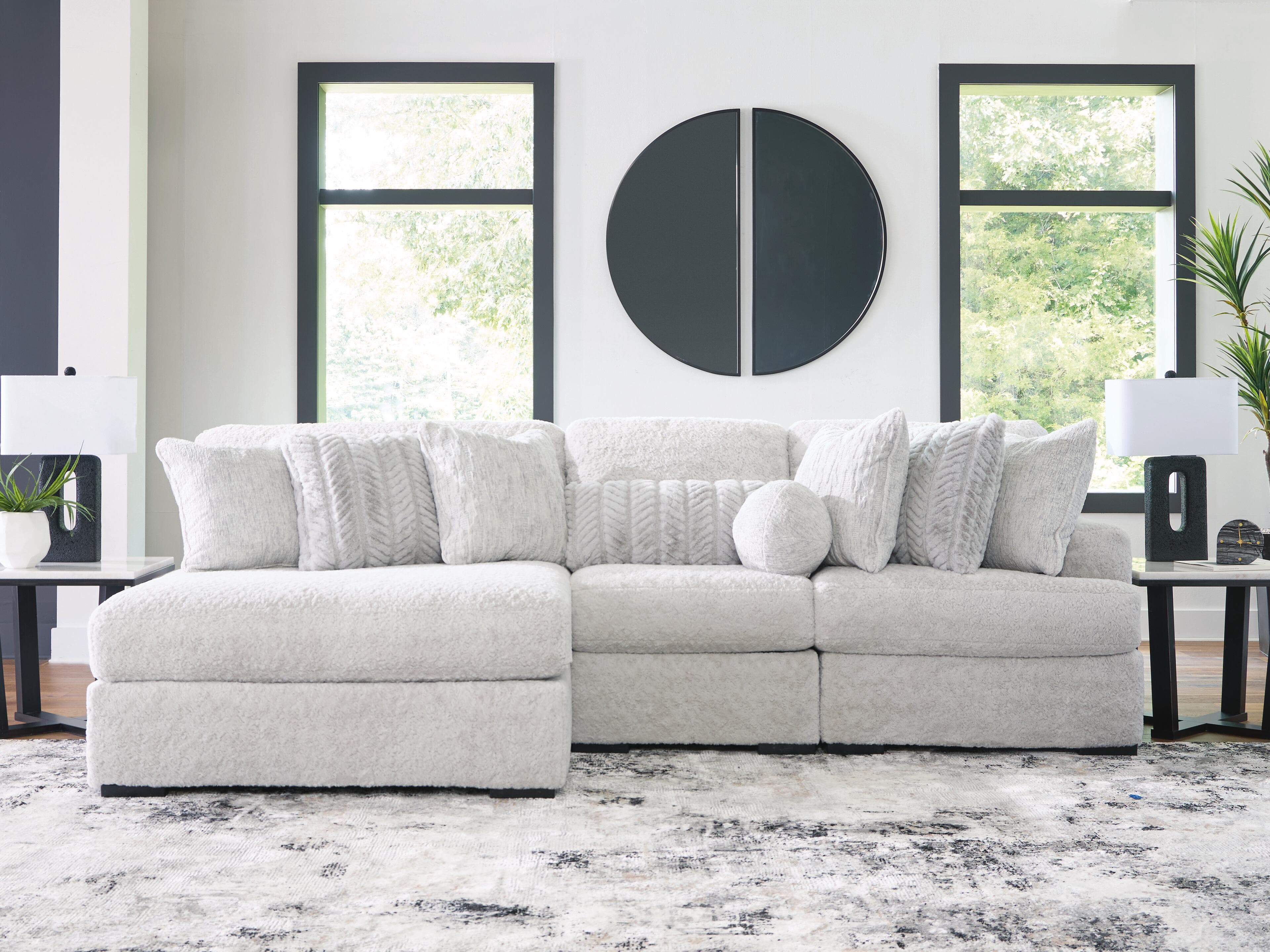 Snodoodle 3-Piece Sectional with Chaise — White — view 2