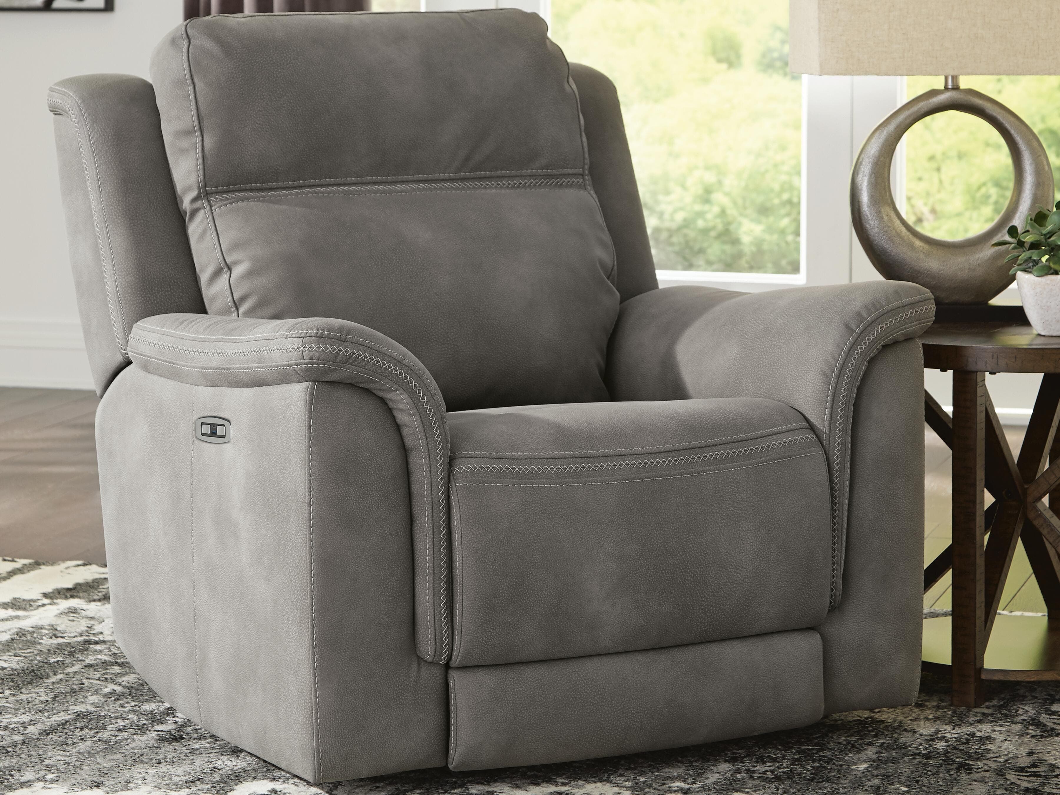 Next-Gen Durapella Power Recliner — Black/Gray — view 2