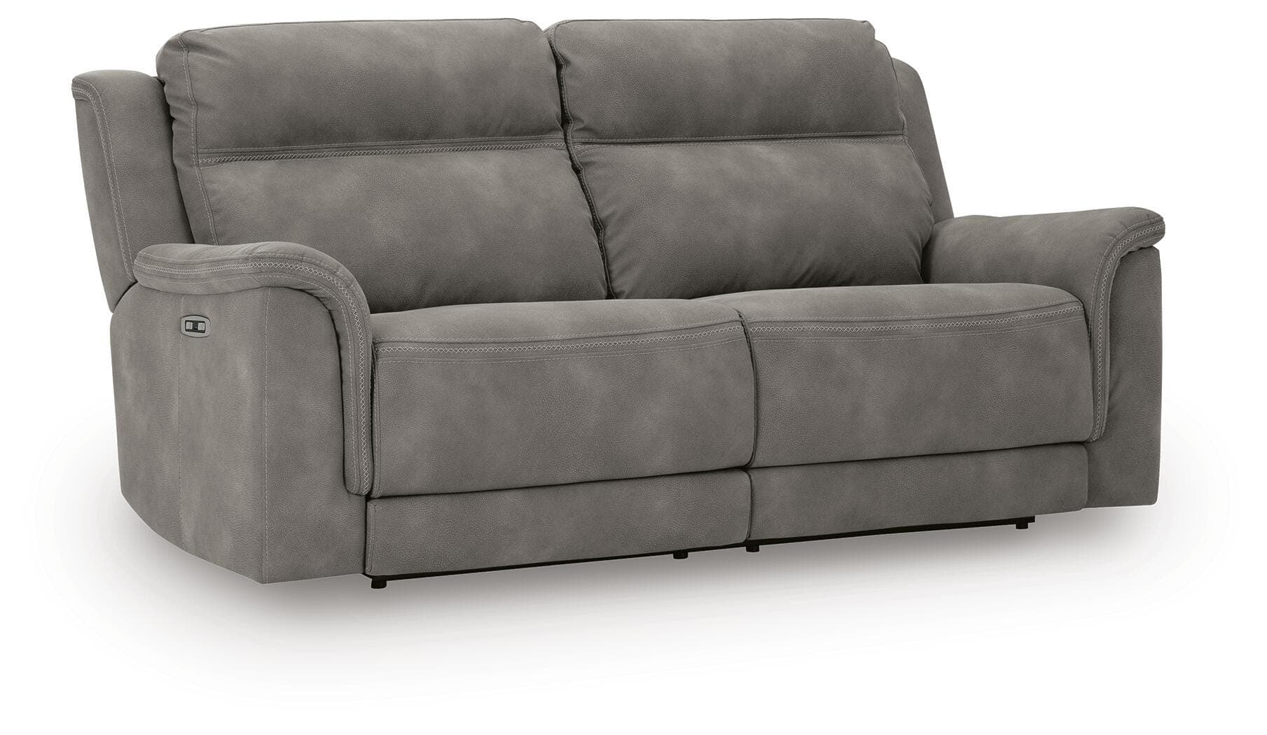 Next-Gen Durapella Power Reclining Sofa — Black/Gray — view 3
