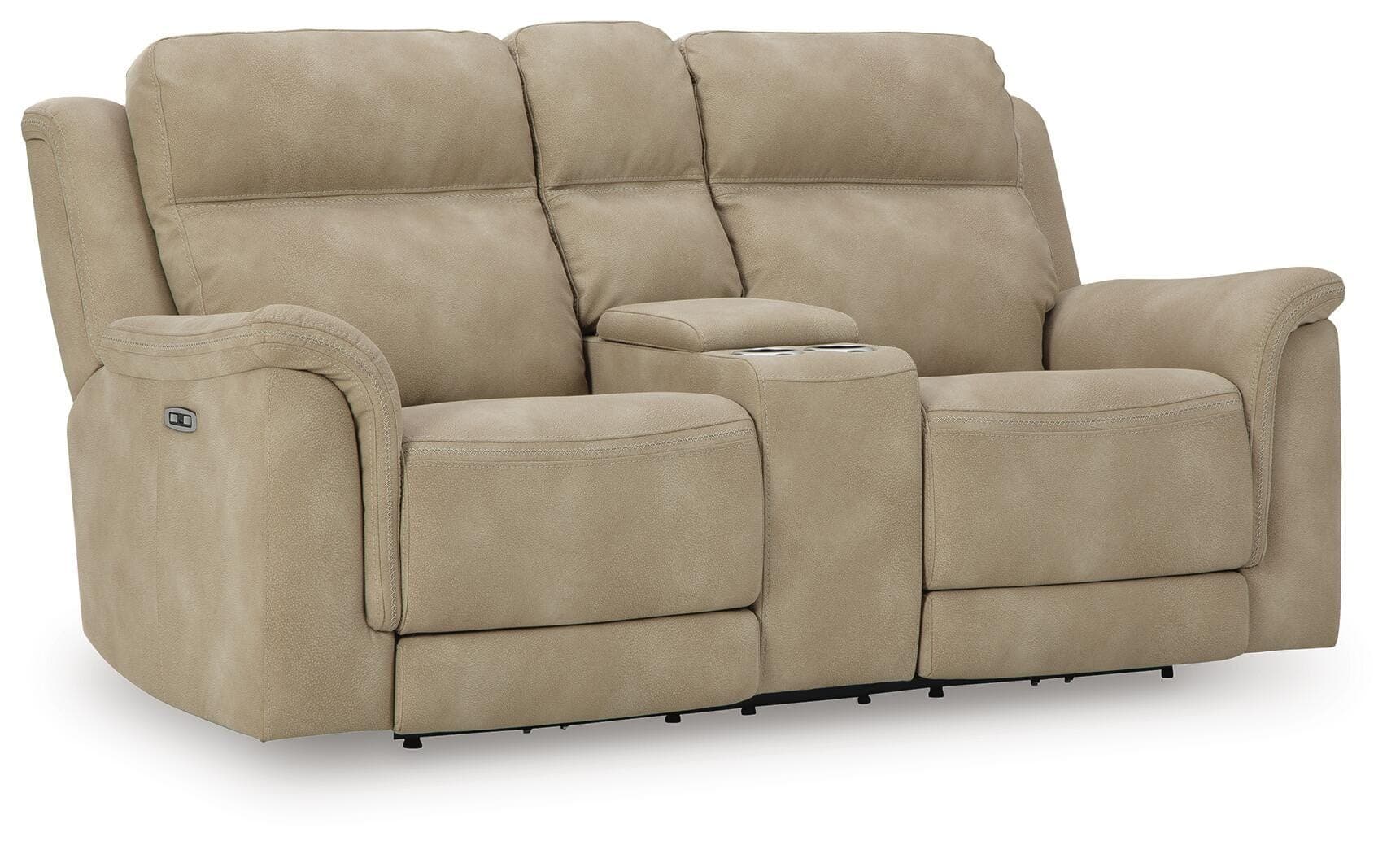 Next-Gen Durapella Power Reclining Loveseat with Console