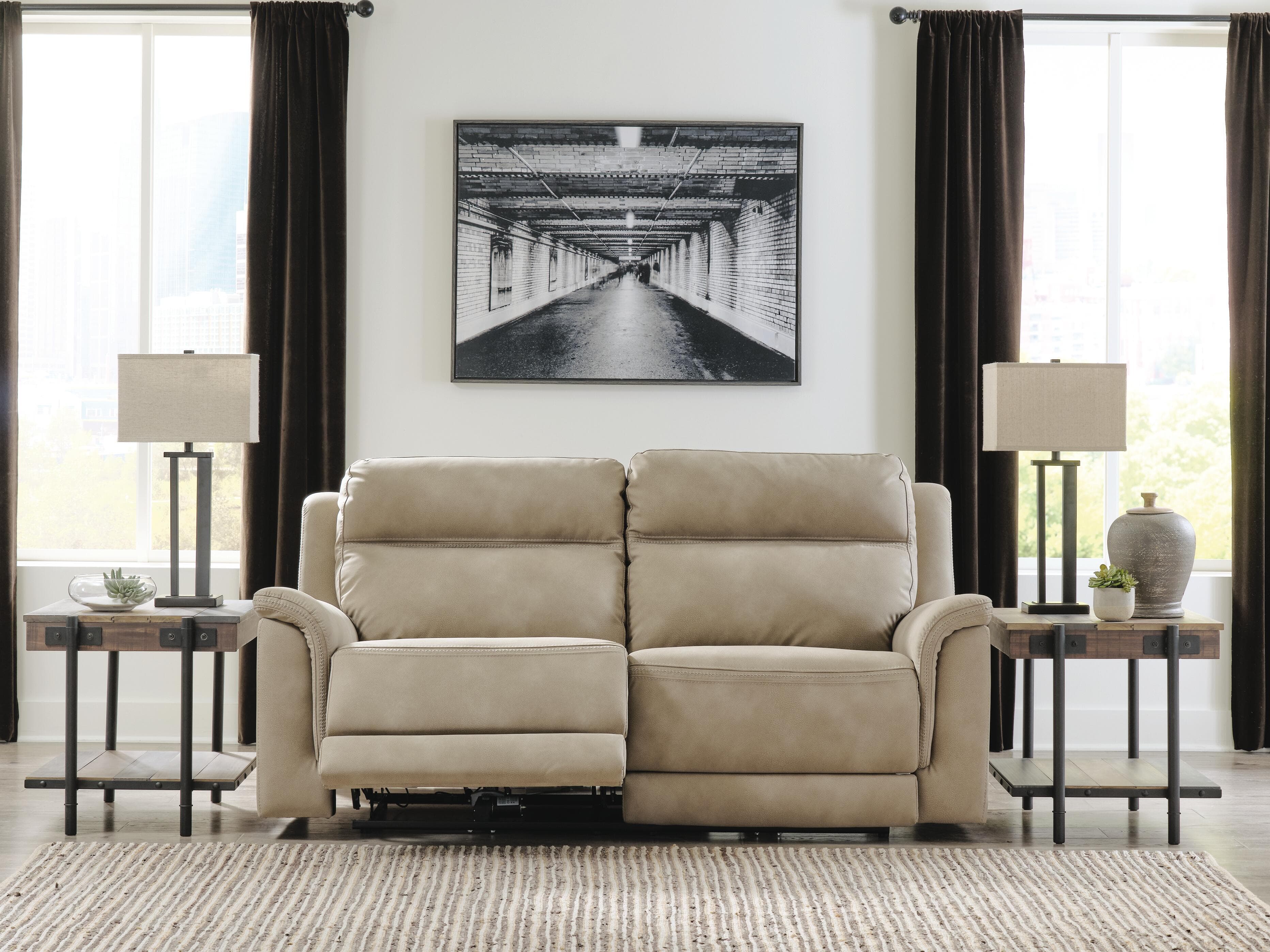Next-Gen Durapella Power Reclining Sofa — Brown/Beige — view 2