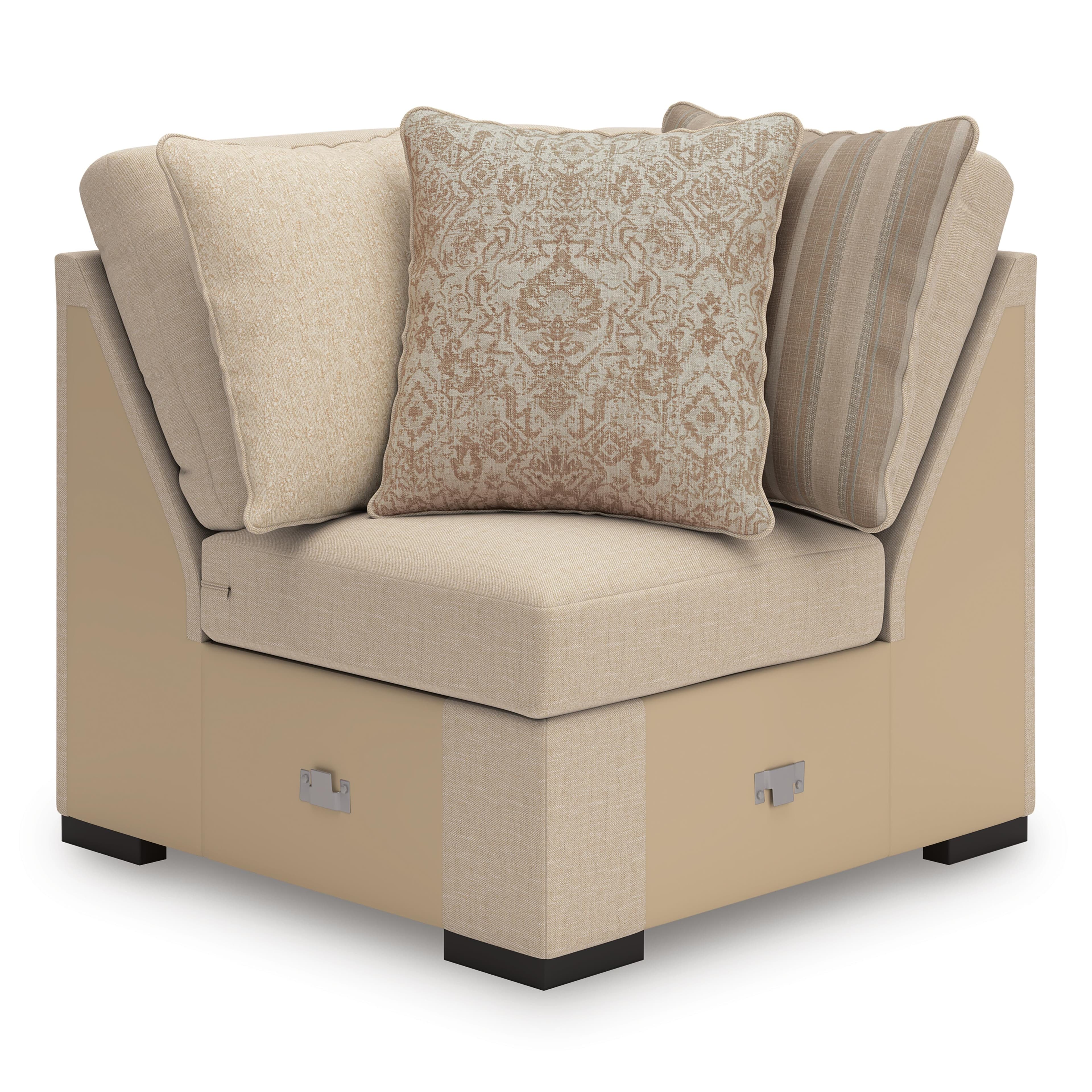 LadyMae 4-Piece Sectional with Chaise — Brown/Beige — view 4