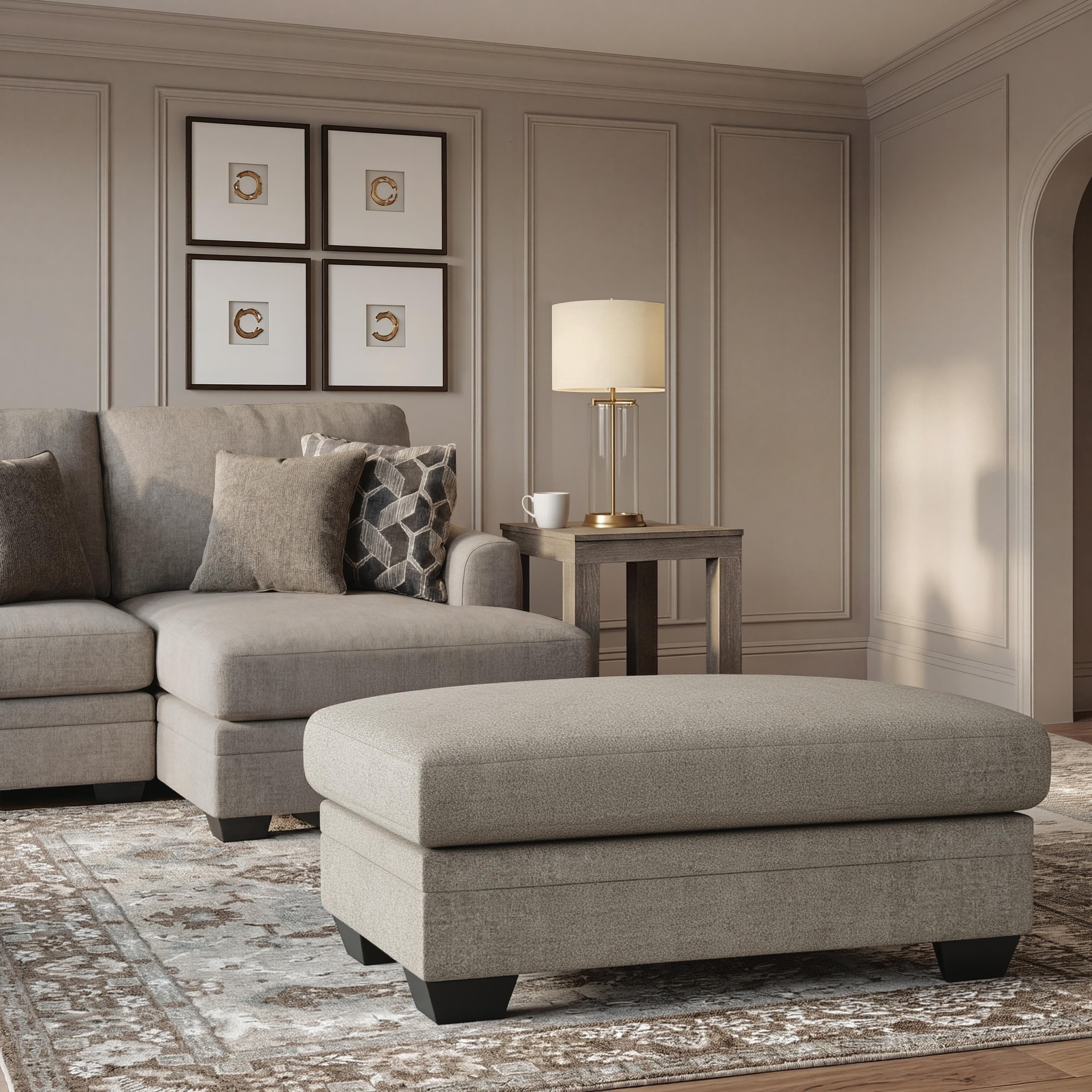 Stonemeade Ottoman — Brown/Beige — view 2