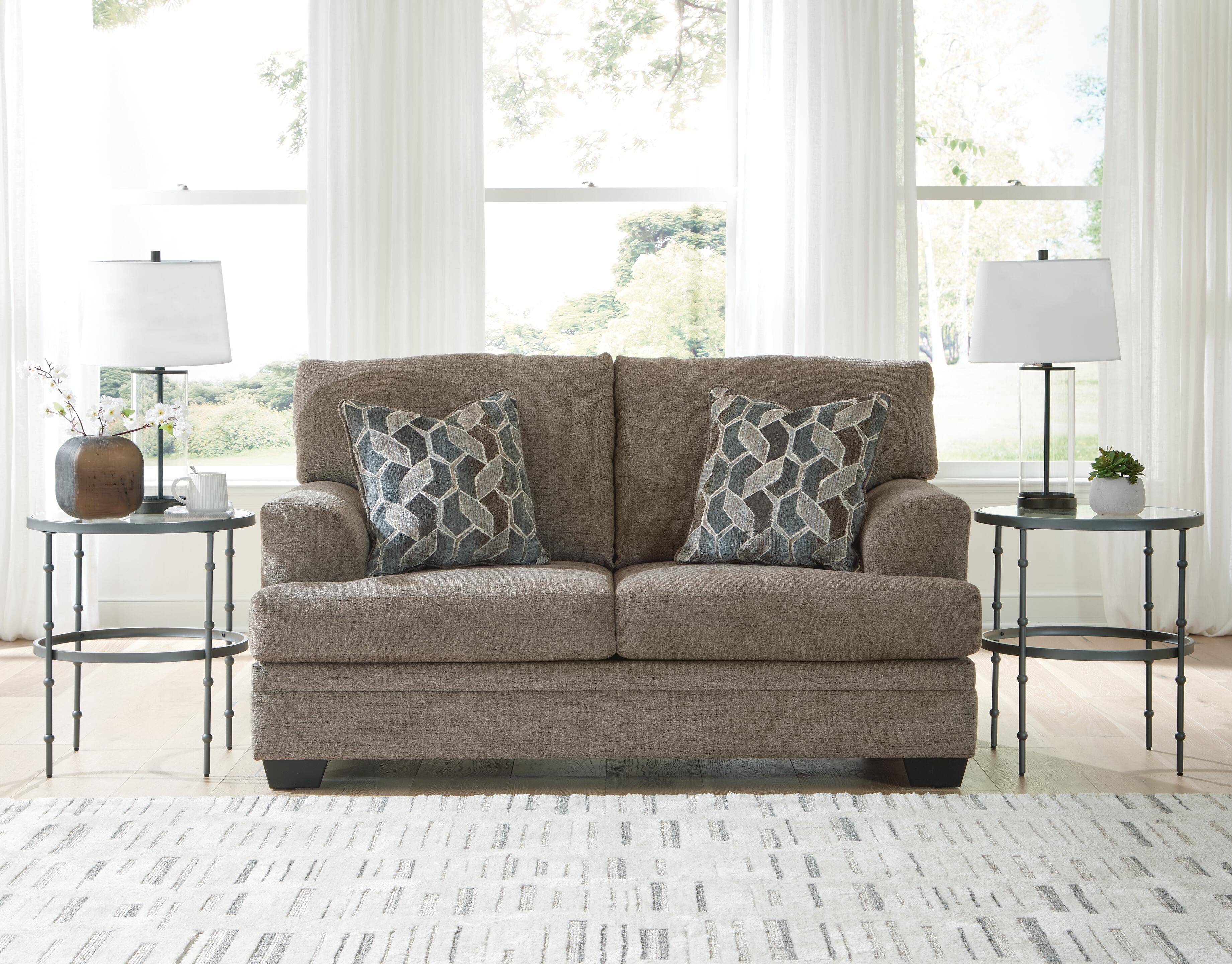 Stonemeade Loveseat — Brown/Beige — view 2