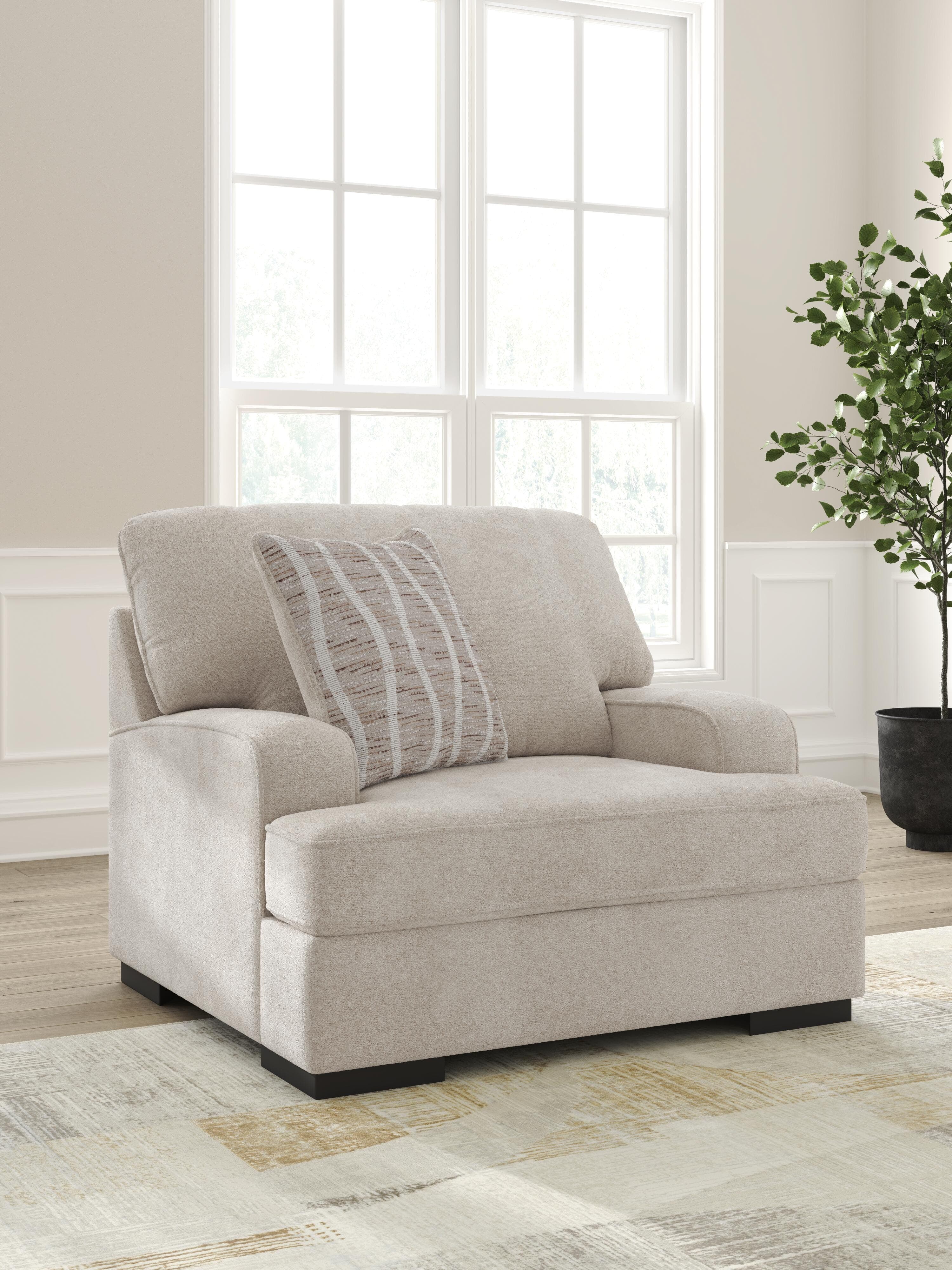 High Profile Oversized Chair — Brown/Beige — view 2