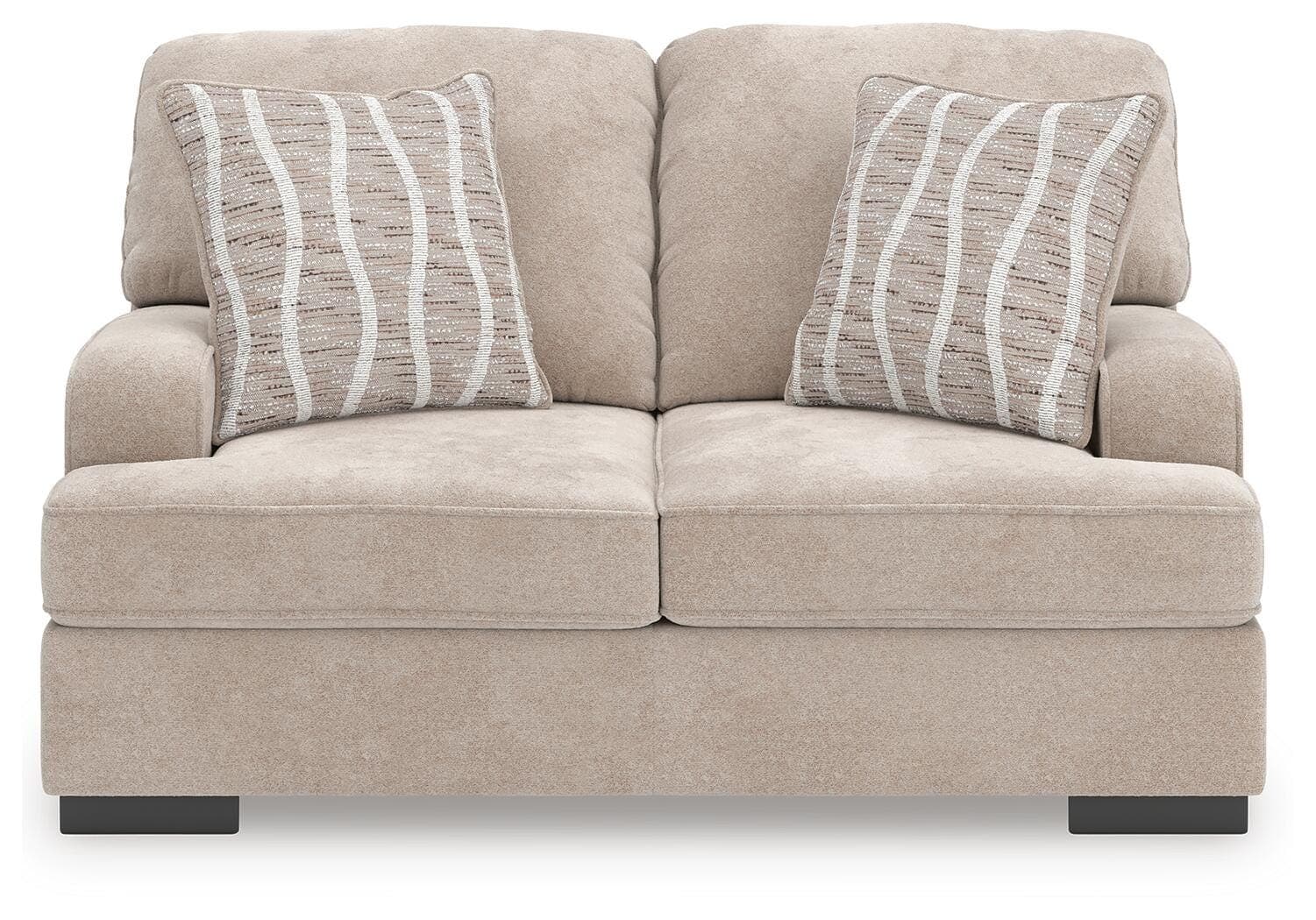 High Profile Loveseat — Brown/Beige — view 3