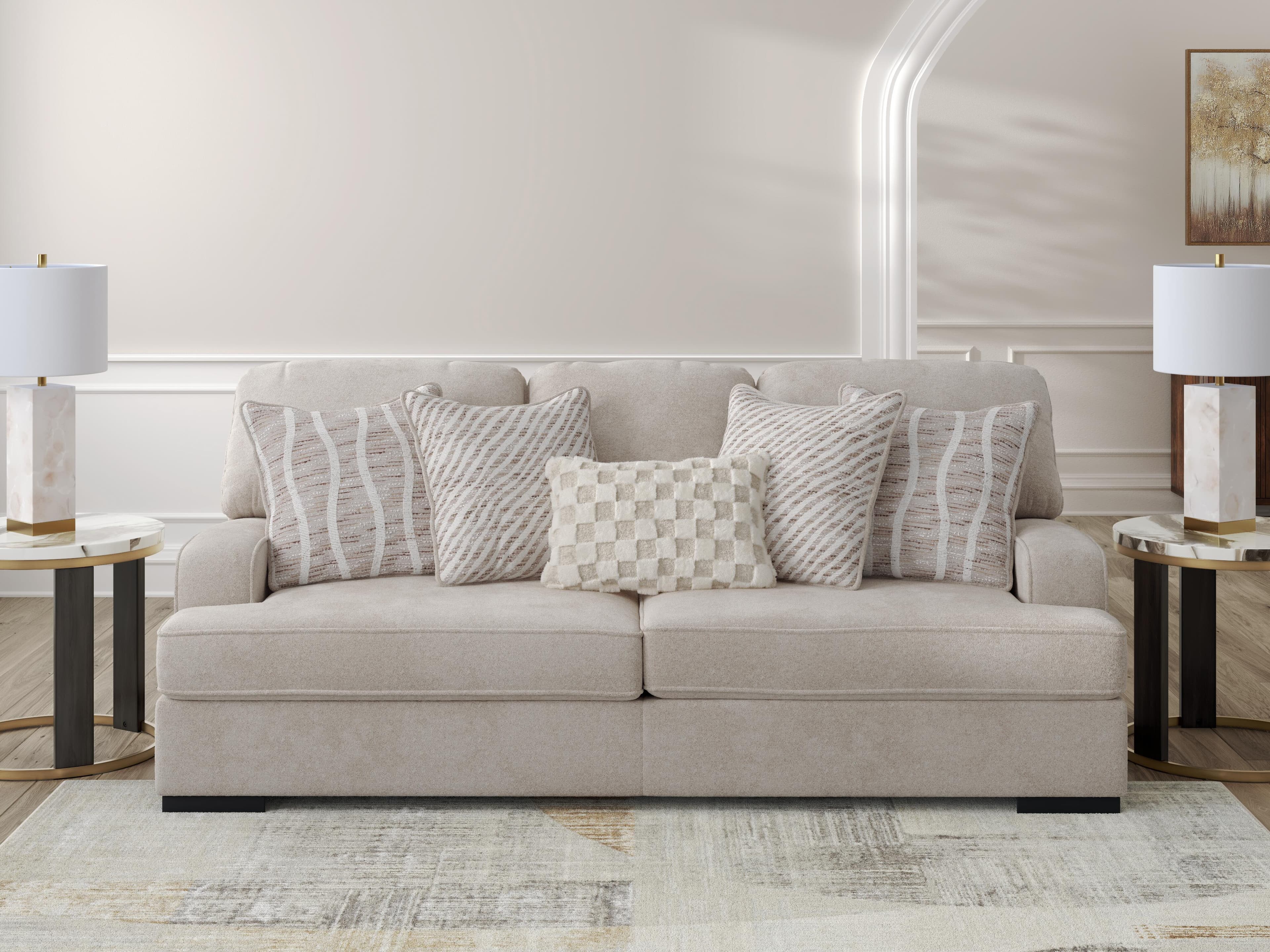 High Profile Sofa — Brown/Beige — view 2