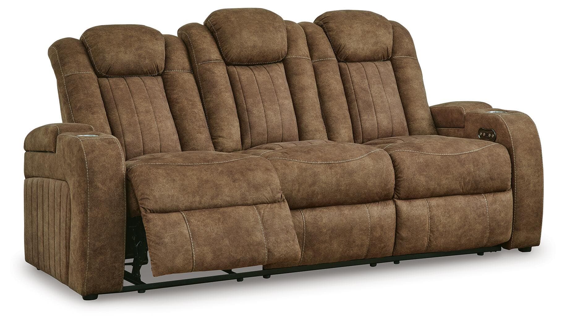 Wolfridge Power Reclining Sofa — Brown/Beige — view 3
