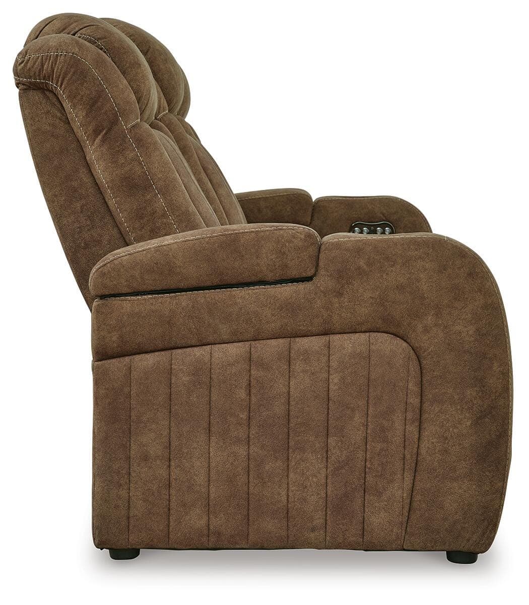 Wolfridge Power Reclining Sofa — Brown/Beige — view 6