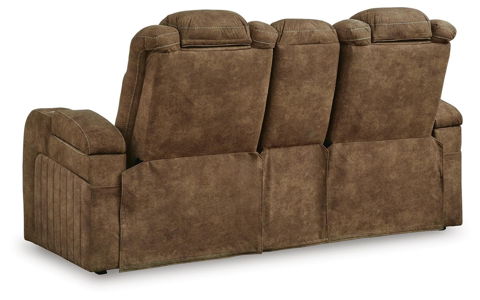 Wolfridge Power Reclining Loveseat — Brown/Beige — view 7