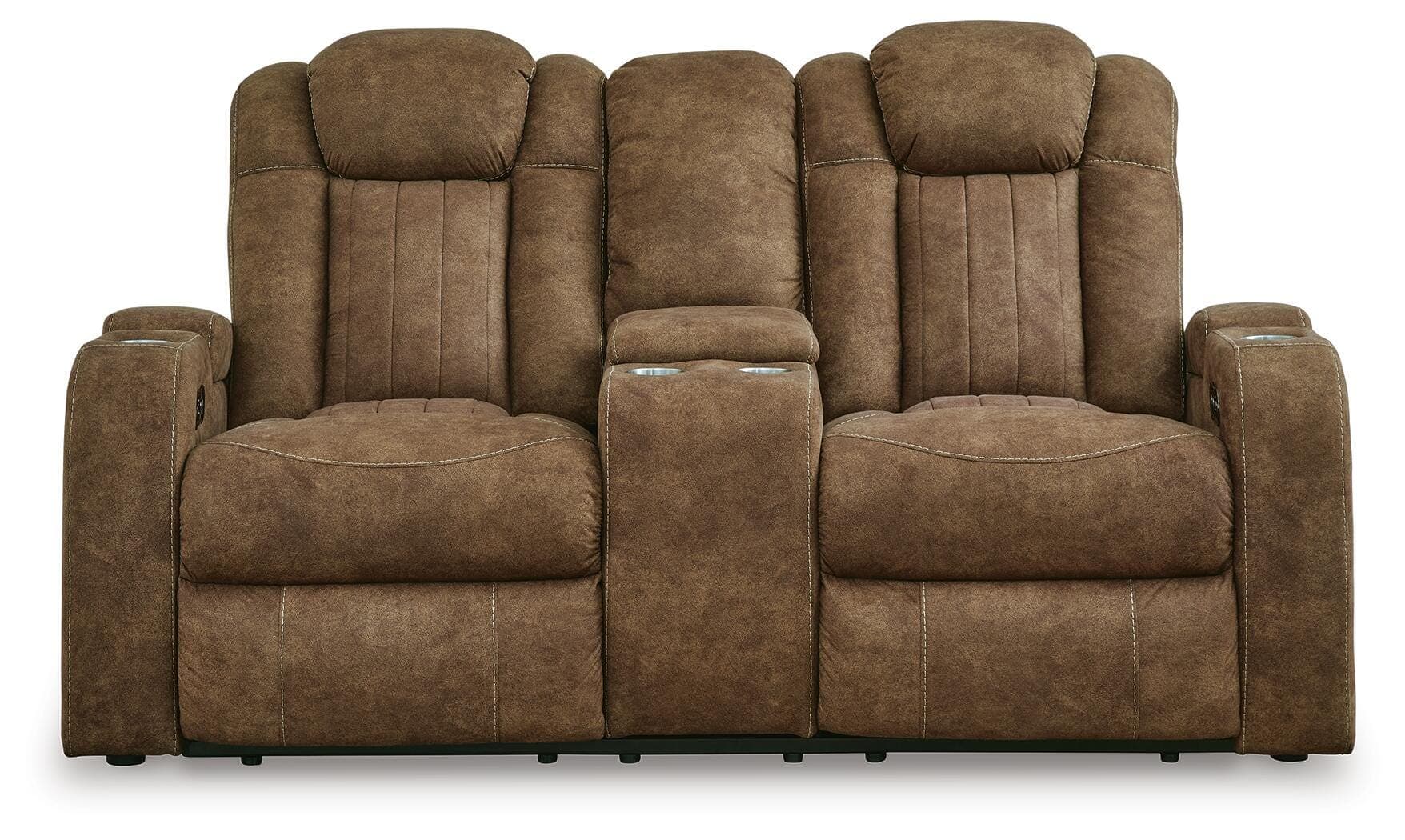 Wolfridge Power Reclining Loveseat — Brown/Beige — view 4