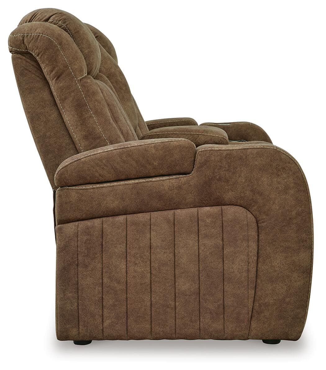 Wolfridge Power Reclining Loveseat — Brown/Beige — view 6
