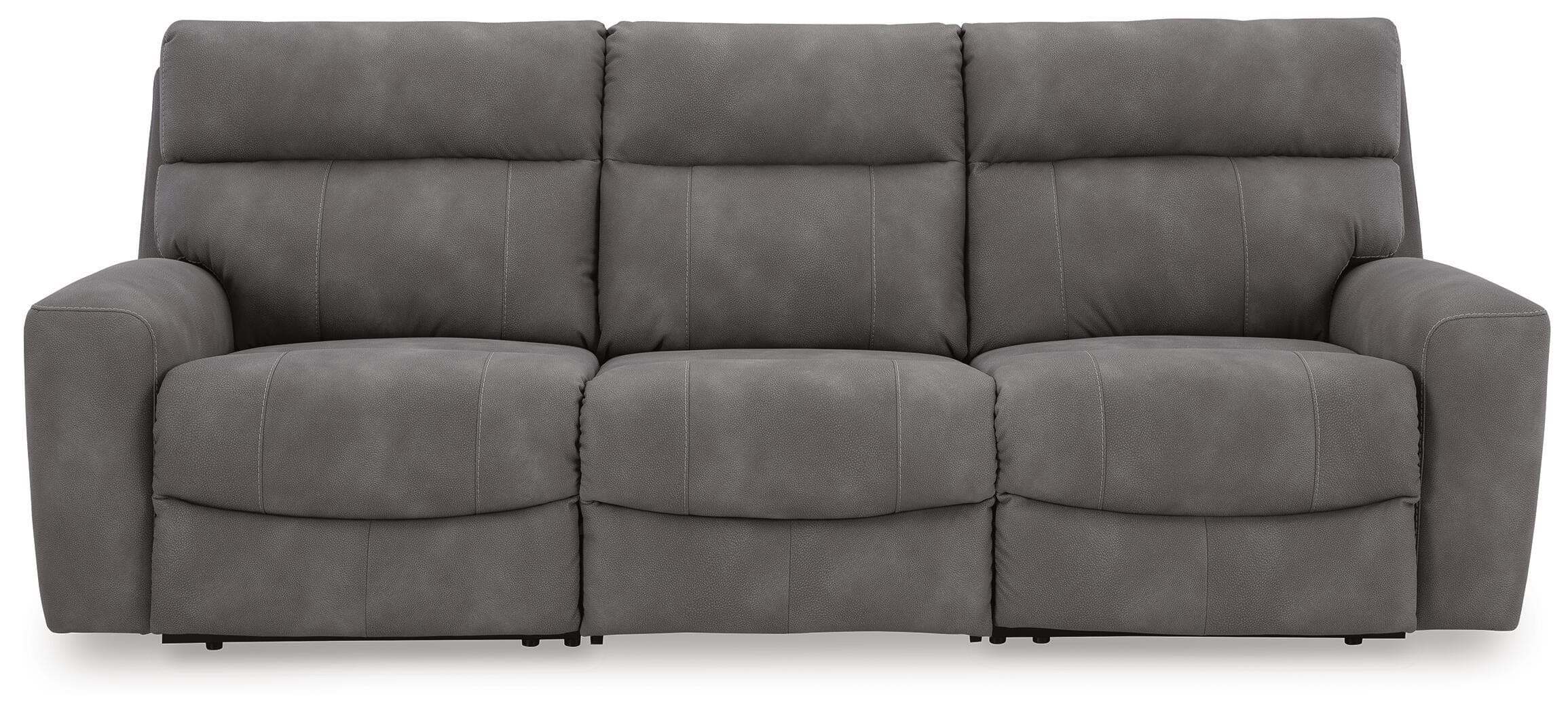 Next-Gen Durapella 3-Piece Power Reclining Sectional Sofa — Black/Gray — view 3