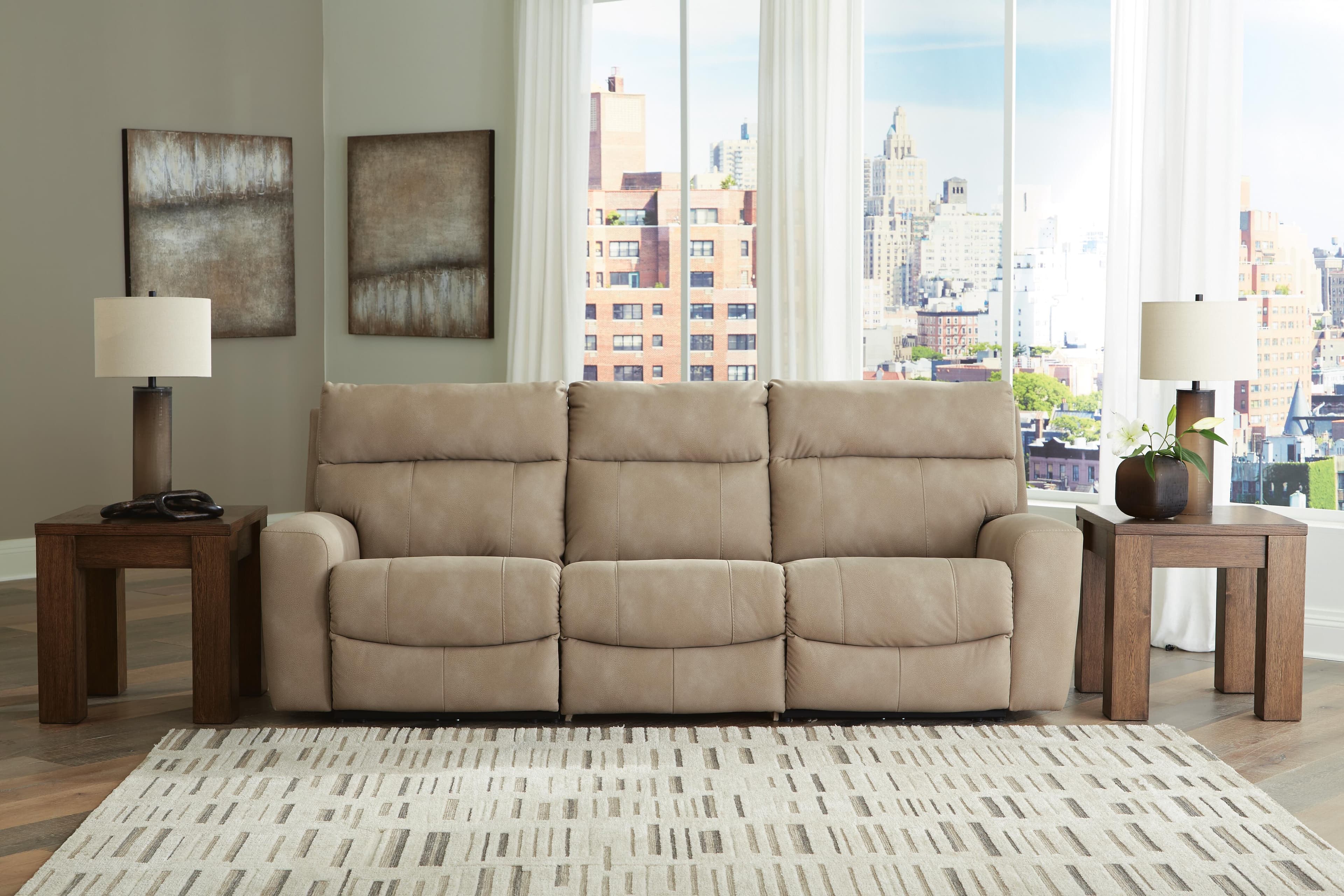 Next-Gen Durapella 3-Piece Power Reclining Sectional Sofa — Brown/Beige — view 2