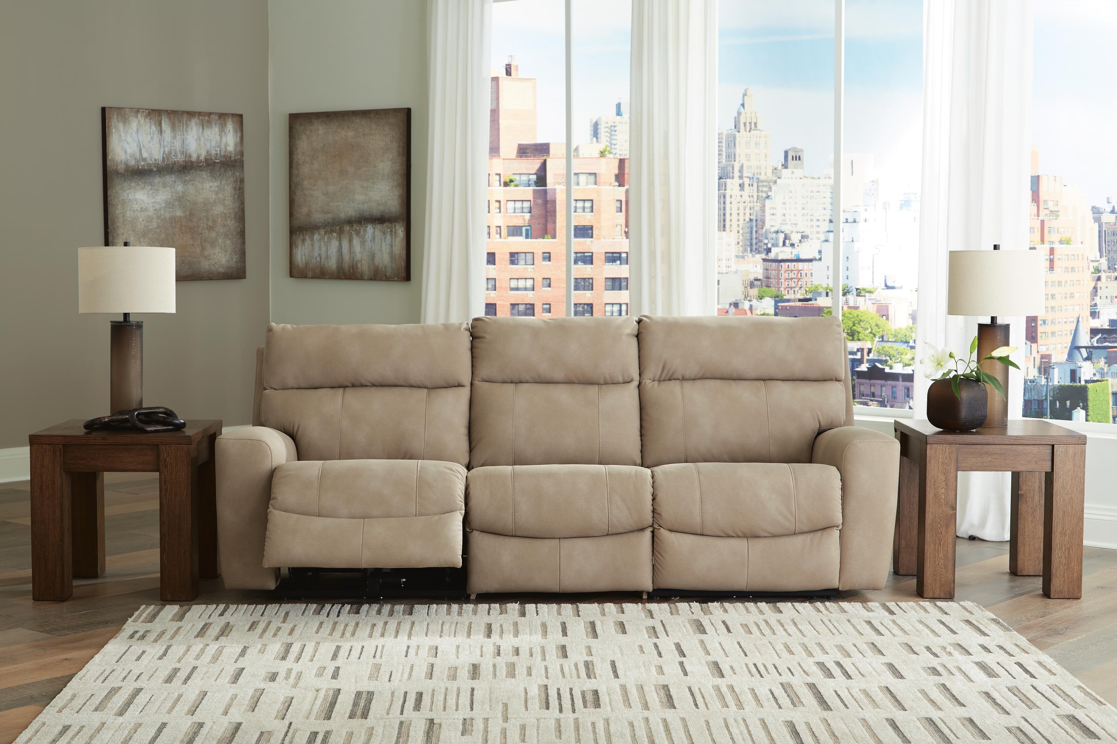 Next-Gen Durapella 3-Piece Power Reclining Sectional Sofa — Brown/Beige — view 3