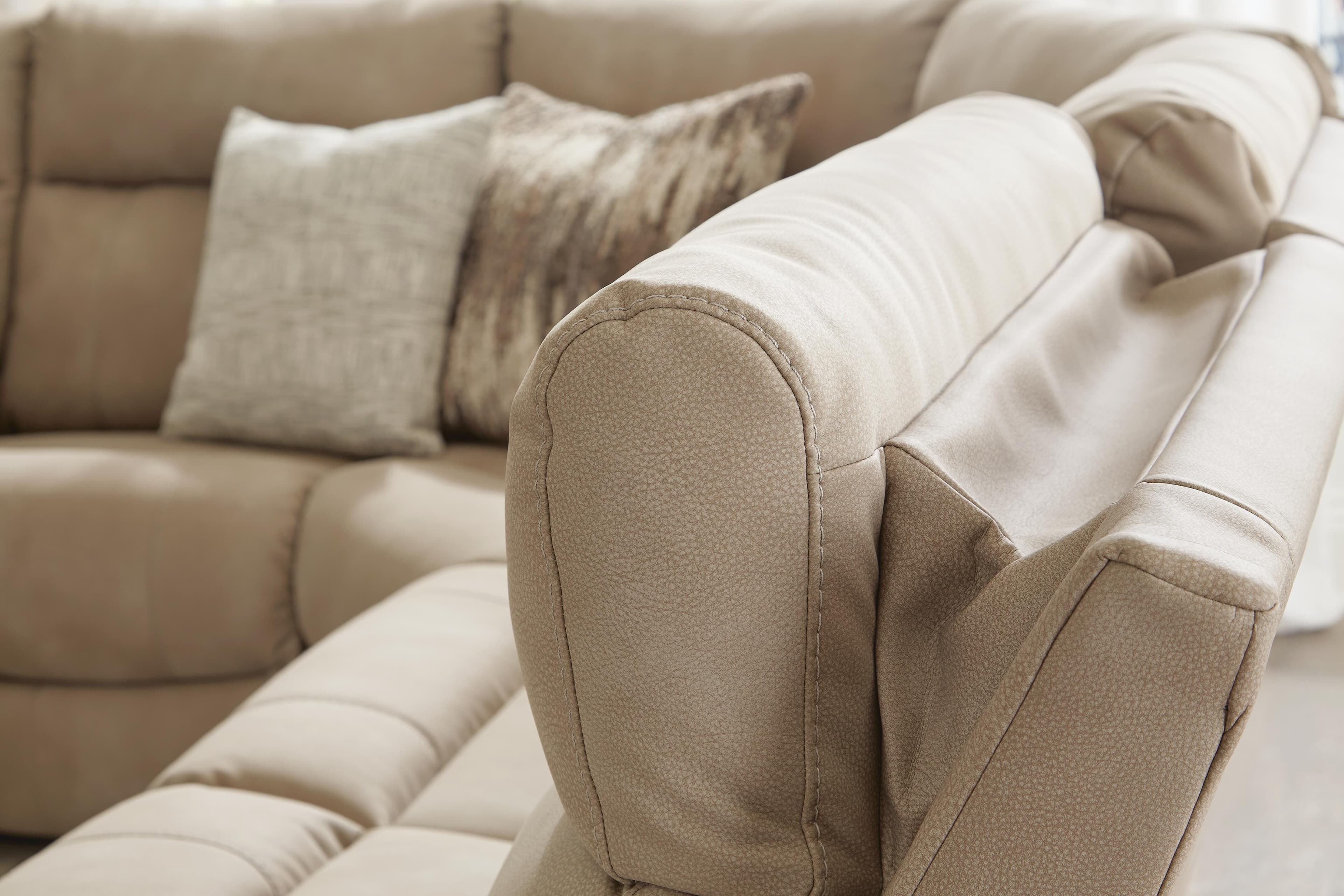 Next-Gen Durapella 4-Piece Power Reclining Sectional — Brown/Beige — view 2