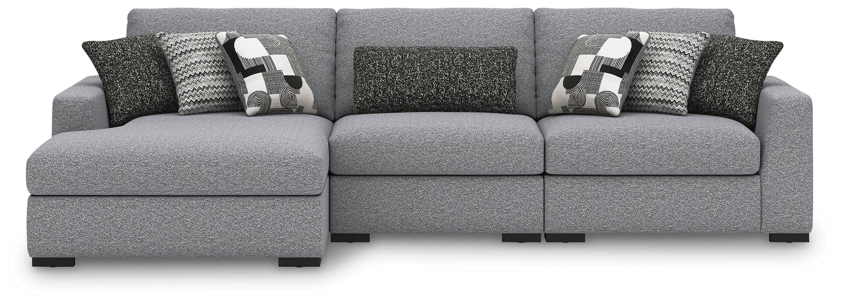 Bealton 3-Piece Sectional with Chaise — Black/Gray — view 2