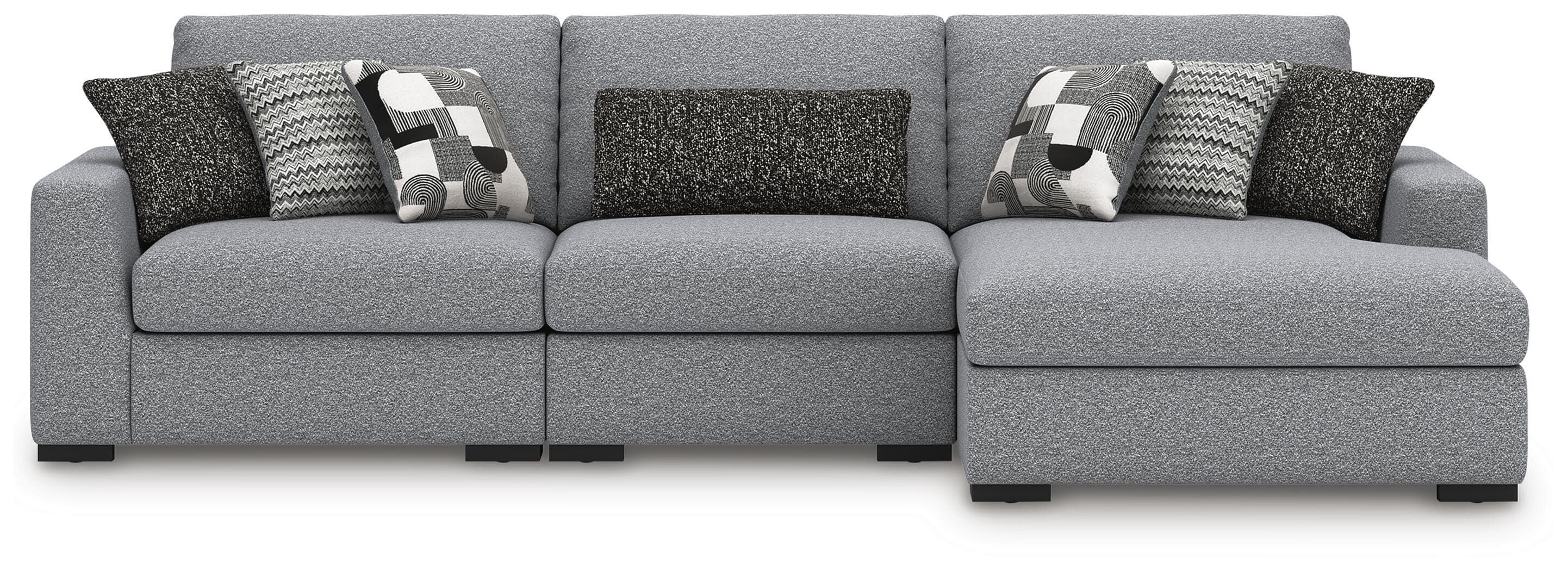 Bealton 3-Piece Sectional with Chaise — Black/Gray — view 2