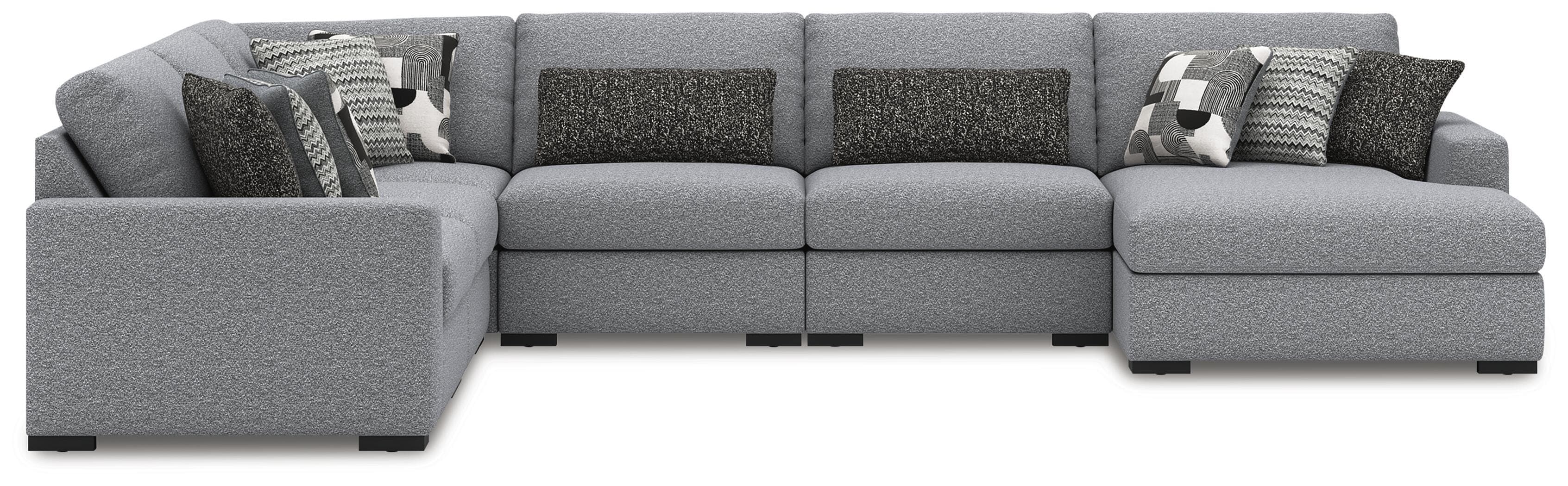 Bealton 6-Piece Sectional with Chaise — Black/Gray — view 2