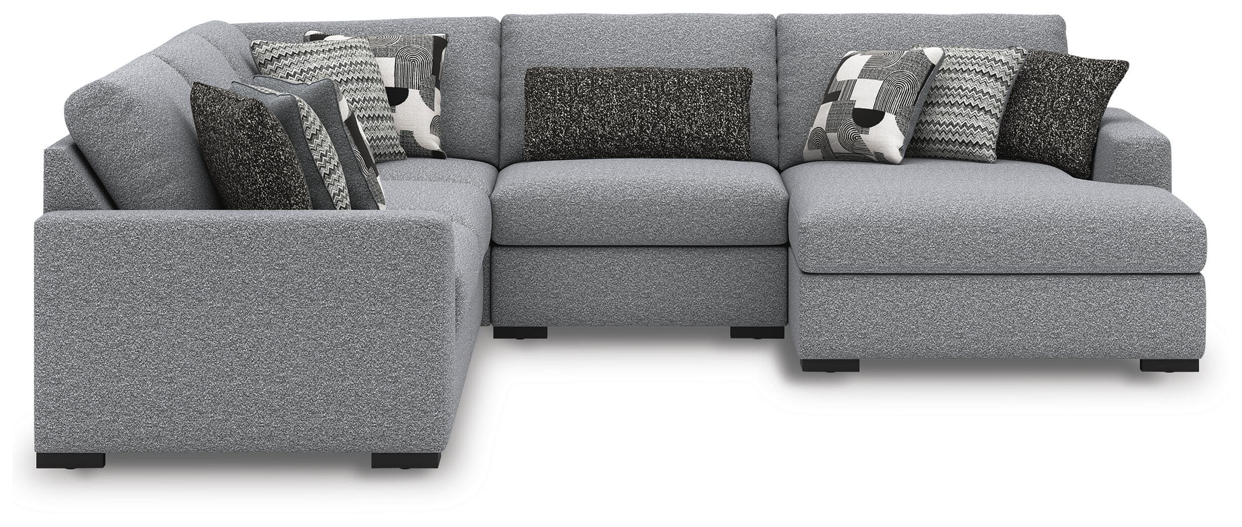Bealton 5-Piece Sectional with Chaise — Black/Gray — view 2