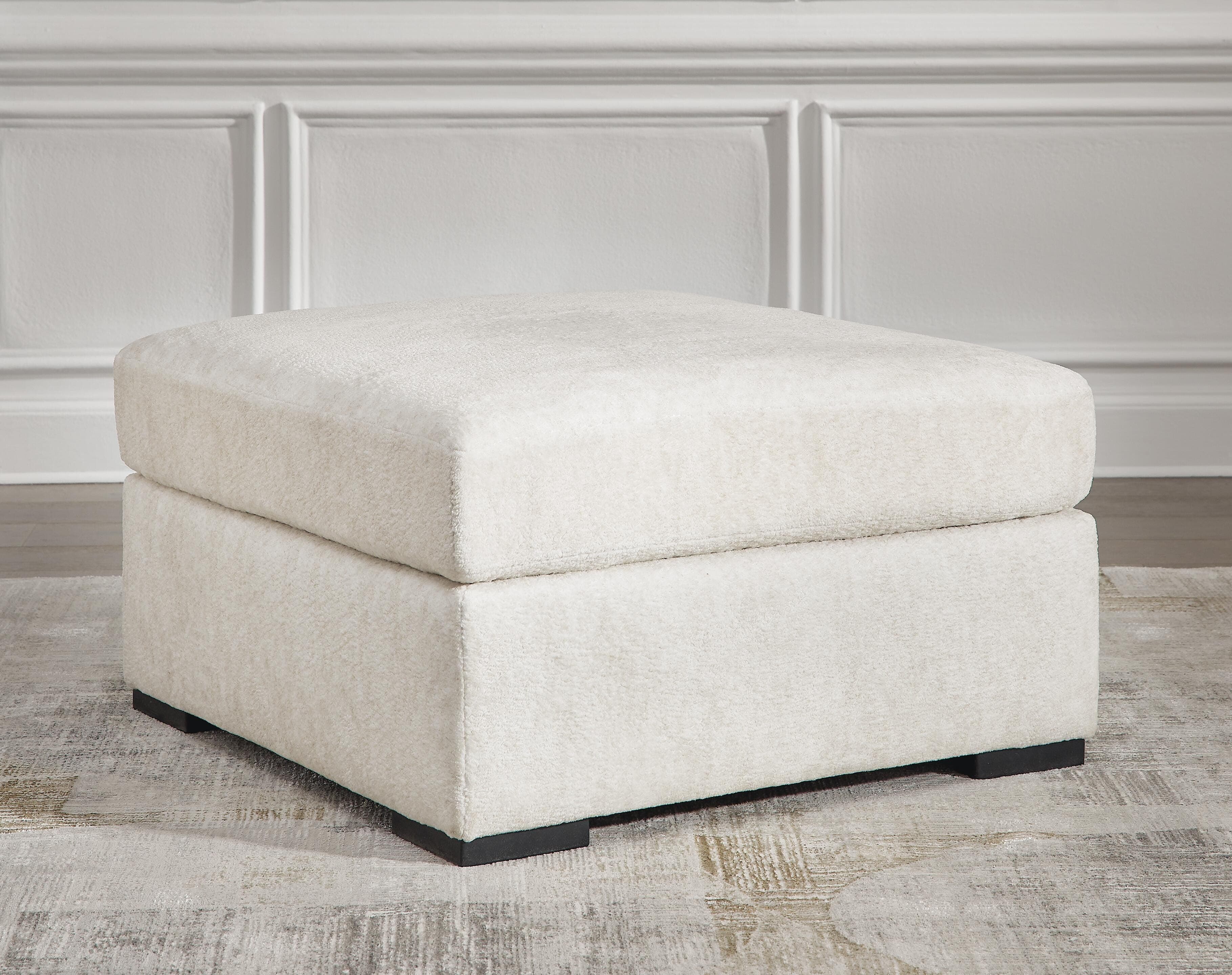 Chessington Oversized Accent Ottoman — White — view 2