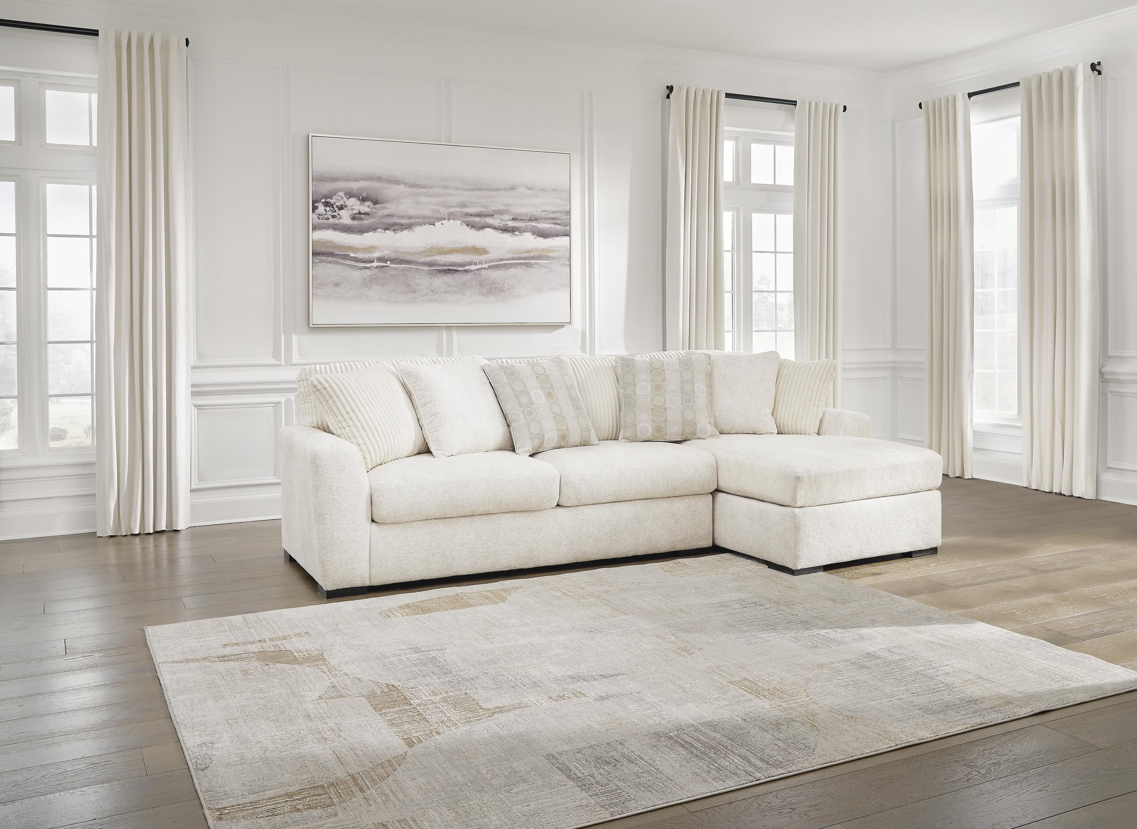 Chessington 2-Piece Sectional with Chaise — White — view 2