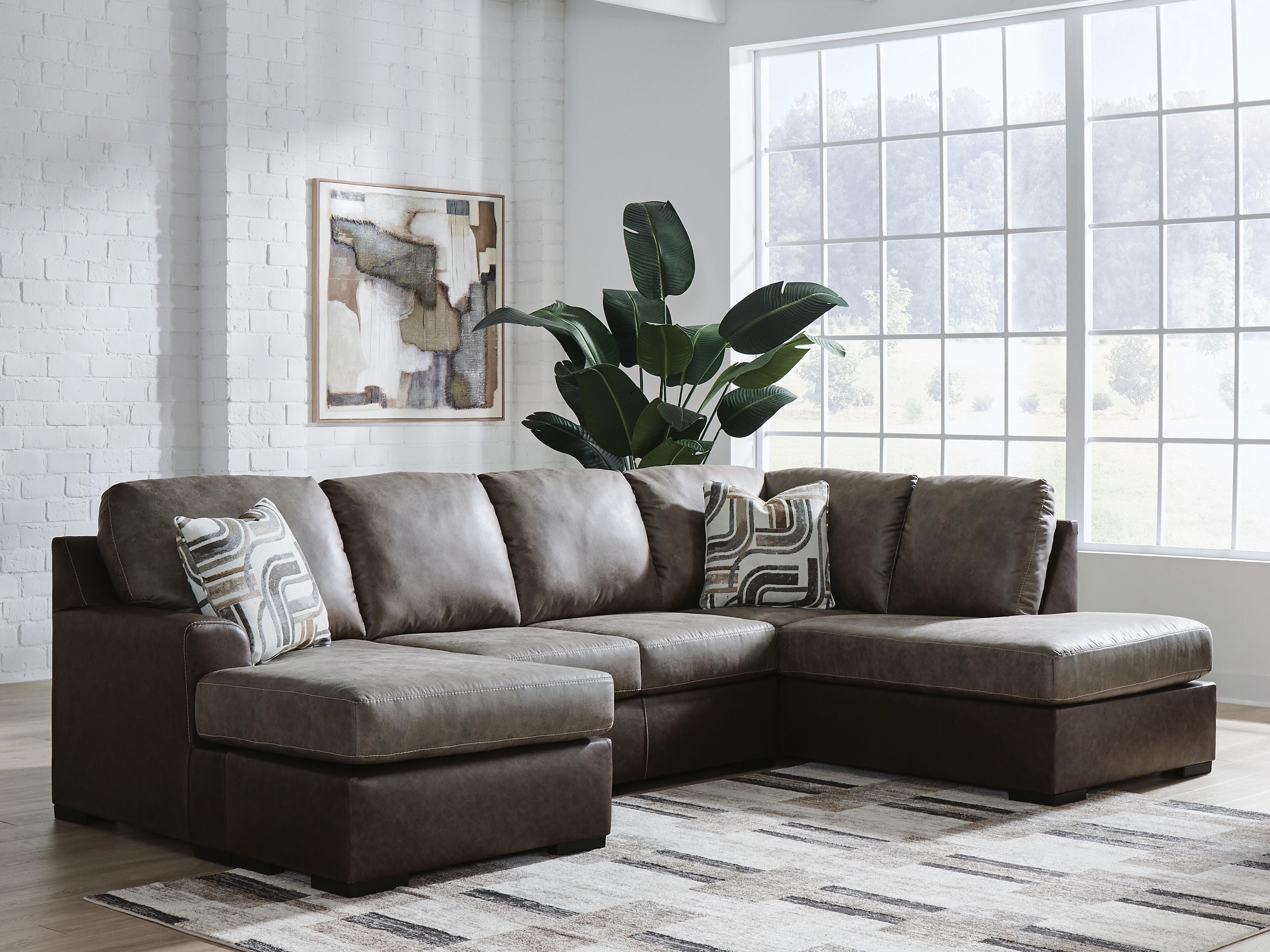Baltic-Park 2-Piece Sectional with Chaise — Fossil — view 2