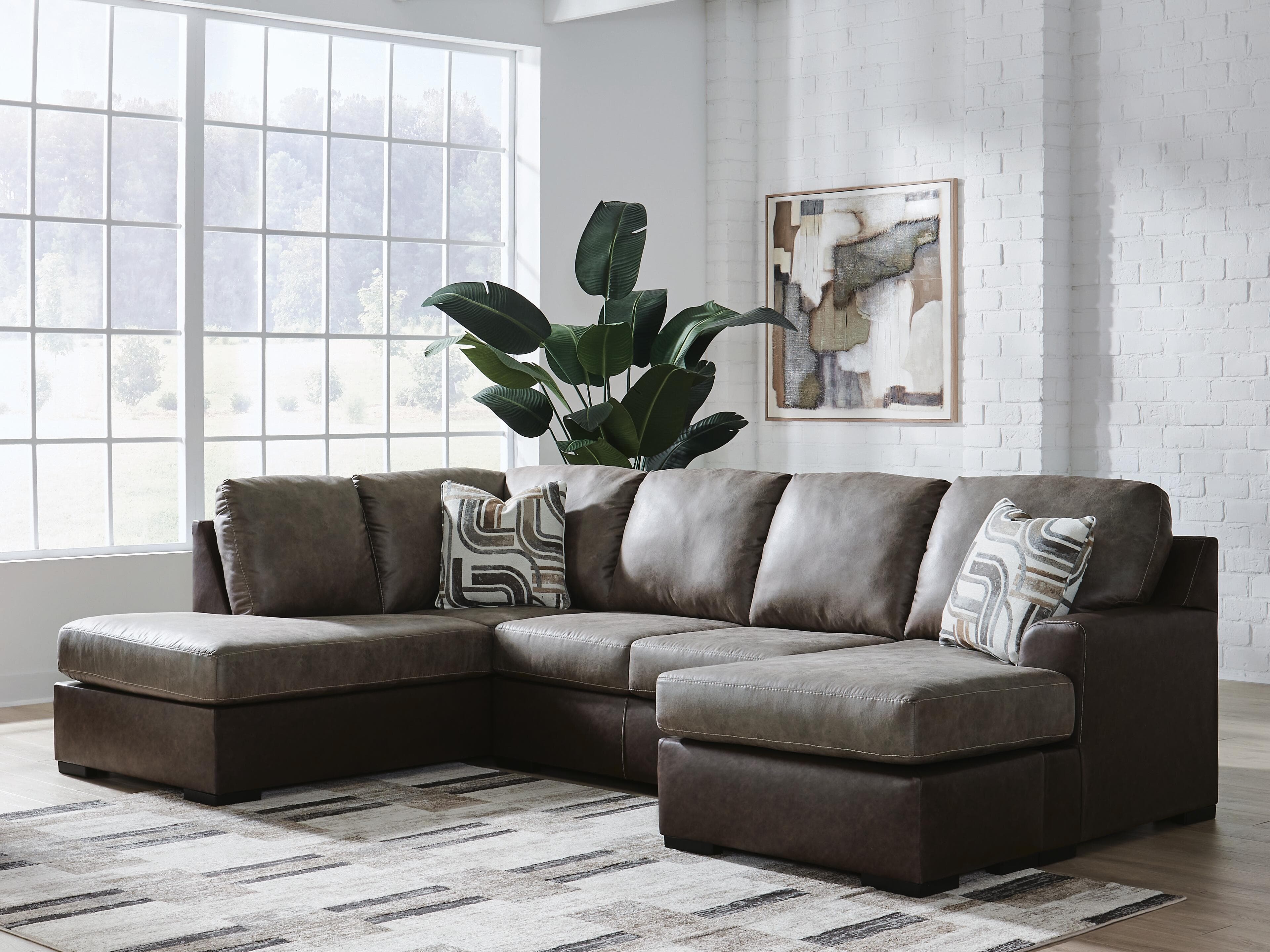 Baltic-Park 2-Piece Sleeper Sectional with Chaise — Fossil — view 3