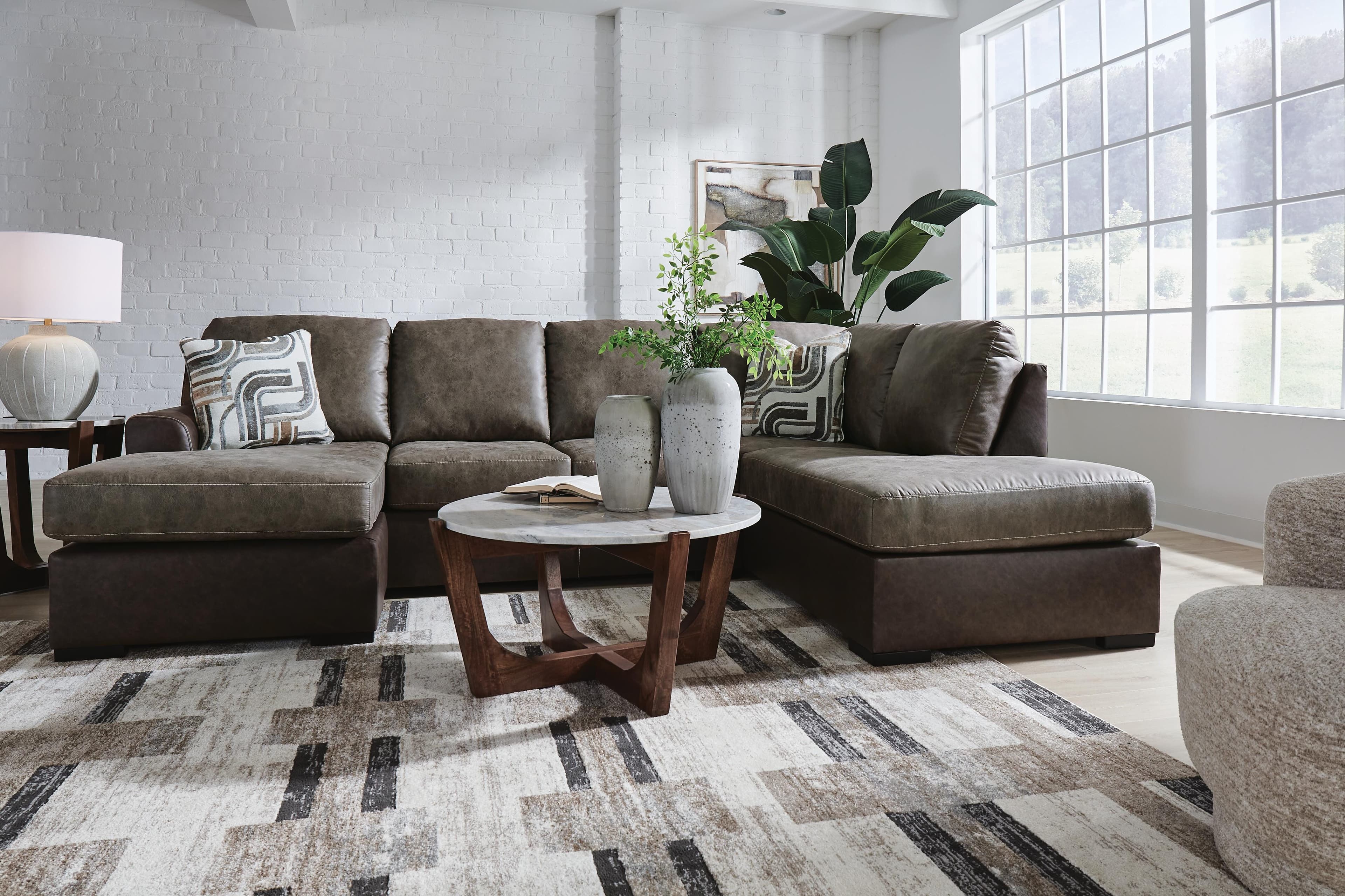 Baltic-Park 2-Piece Sleeper Sectional with Chaise — Fossil — view 4