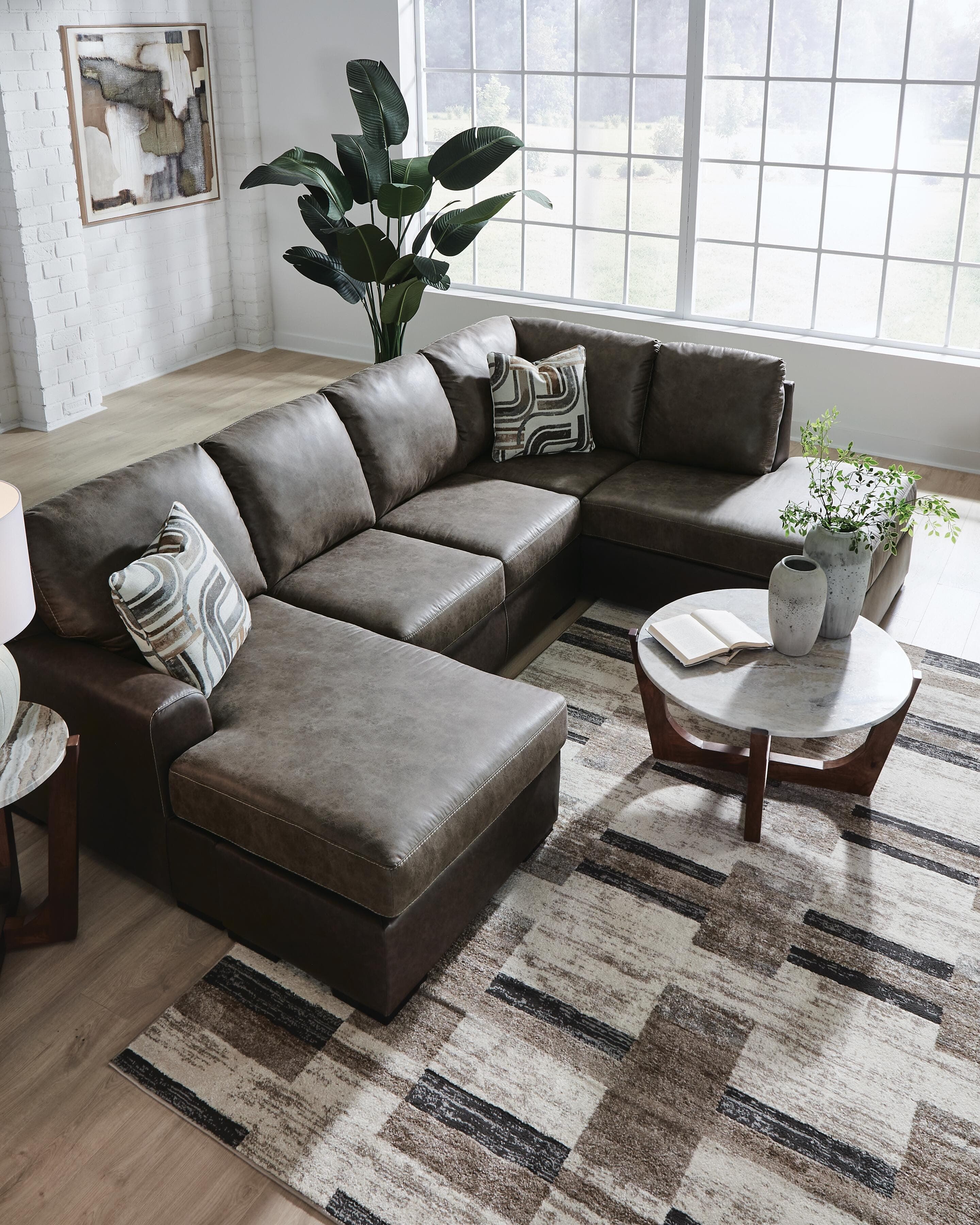Baltic-Park 2-Piece Sectional with Chaise — Fossil — view 3