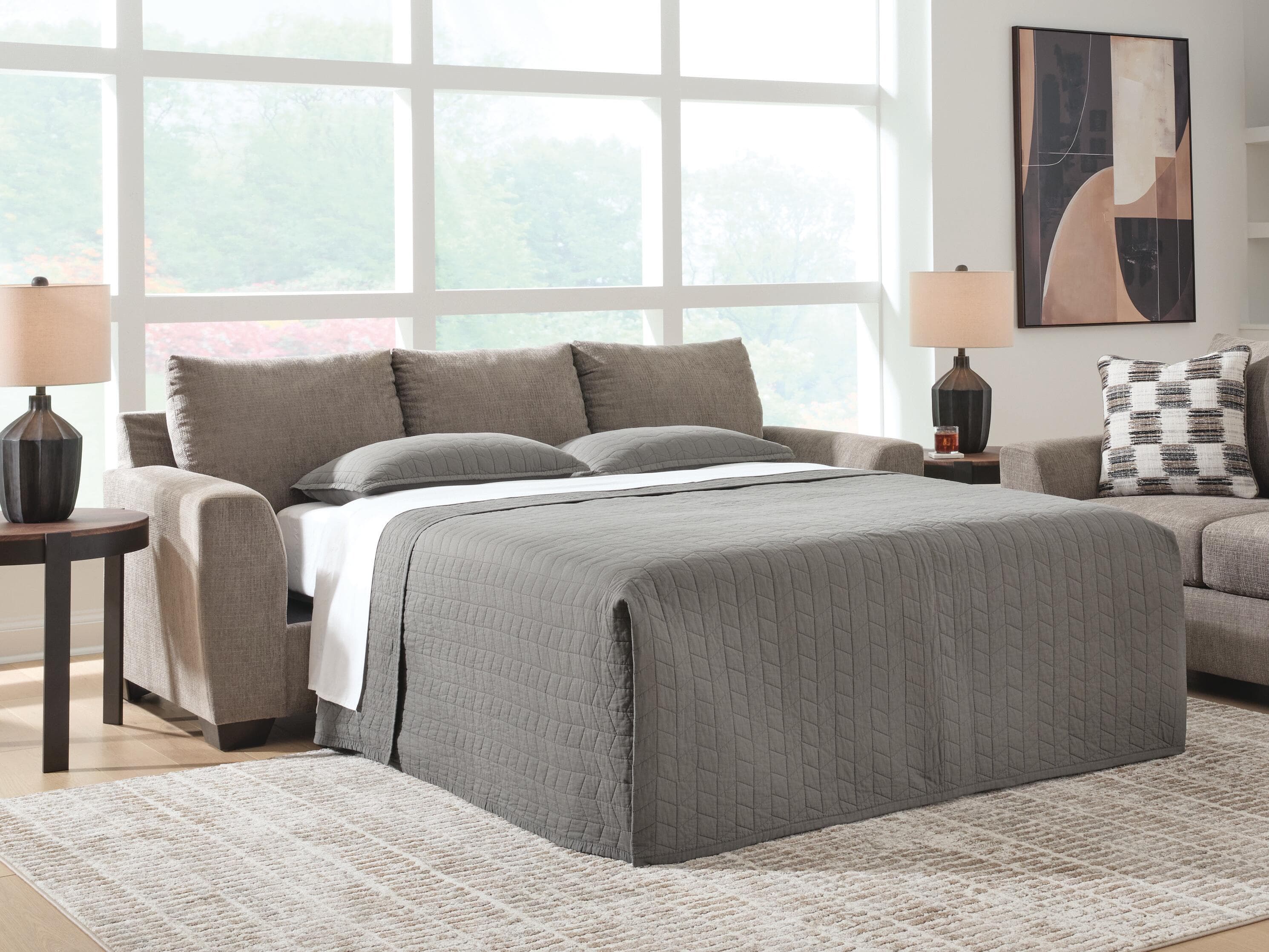 Loreo Queen Sofa Sleeper — Brown/Beige — view 2