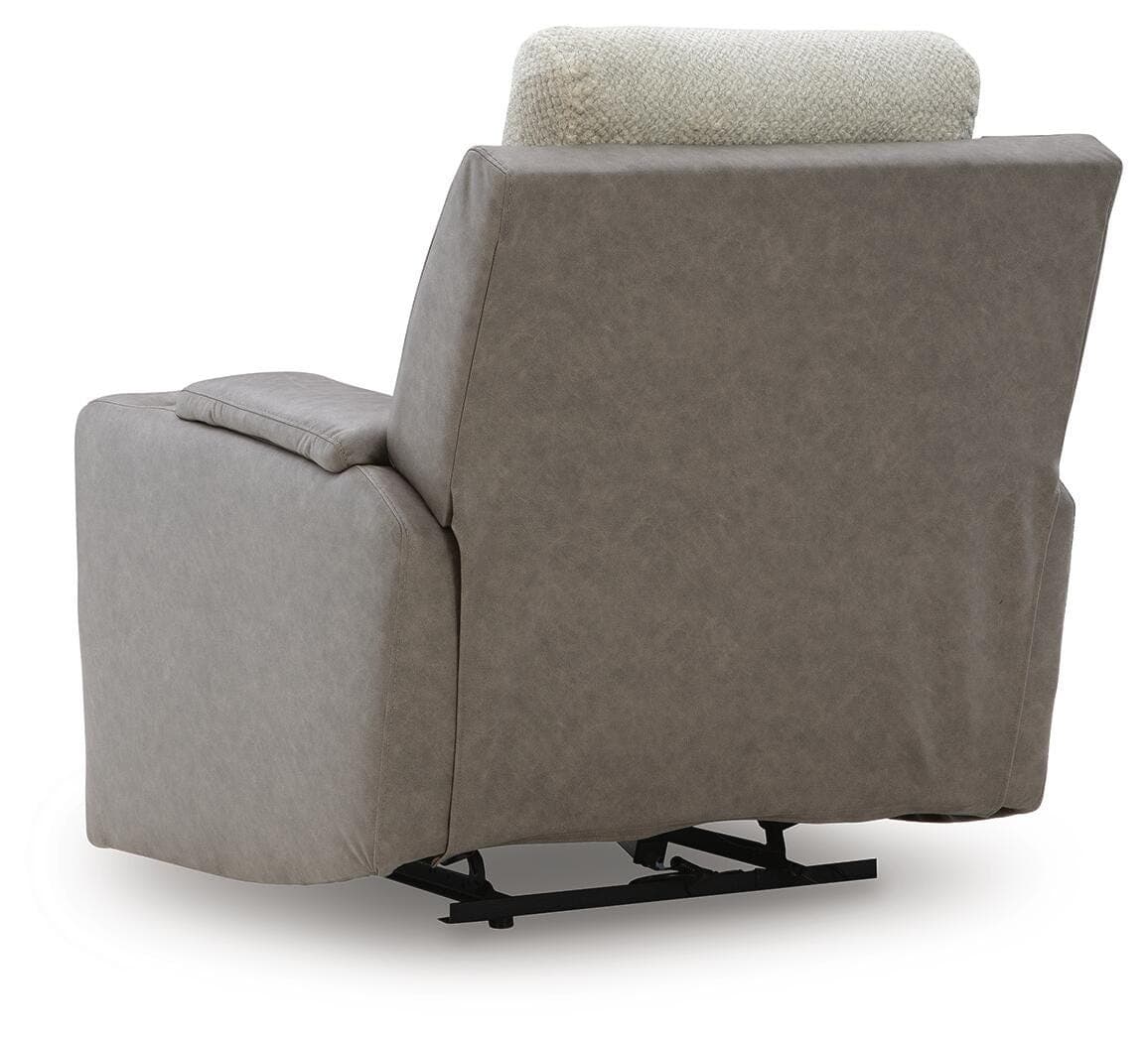 Stately Check Power Recliner — Black/Gray — view 5
