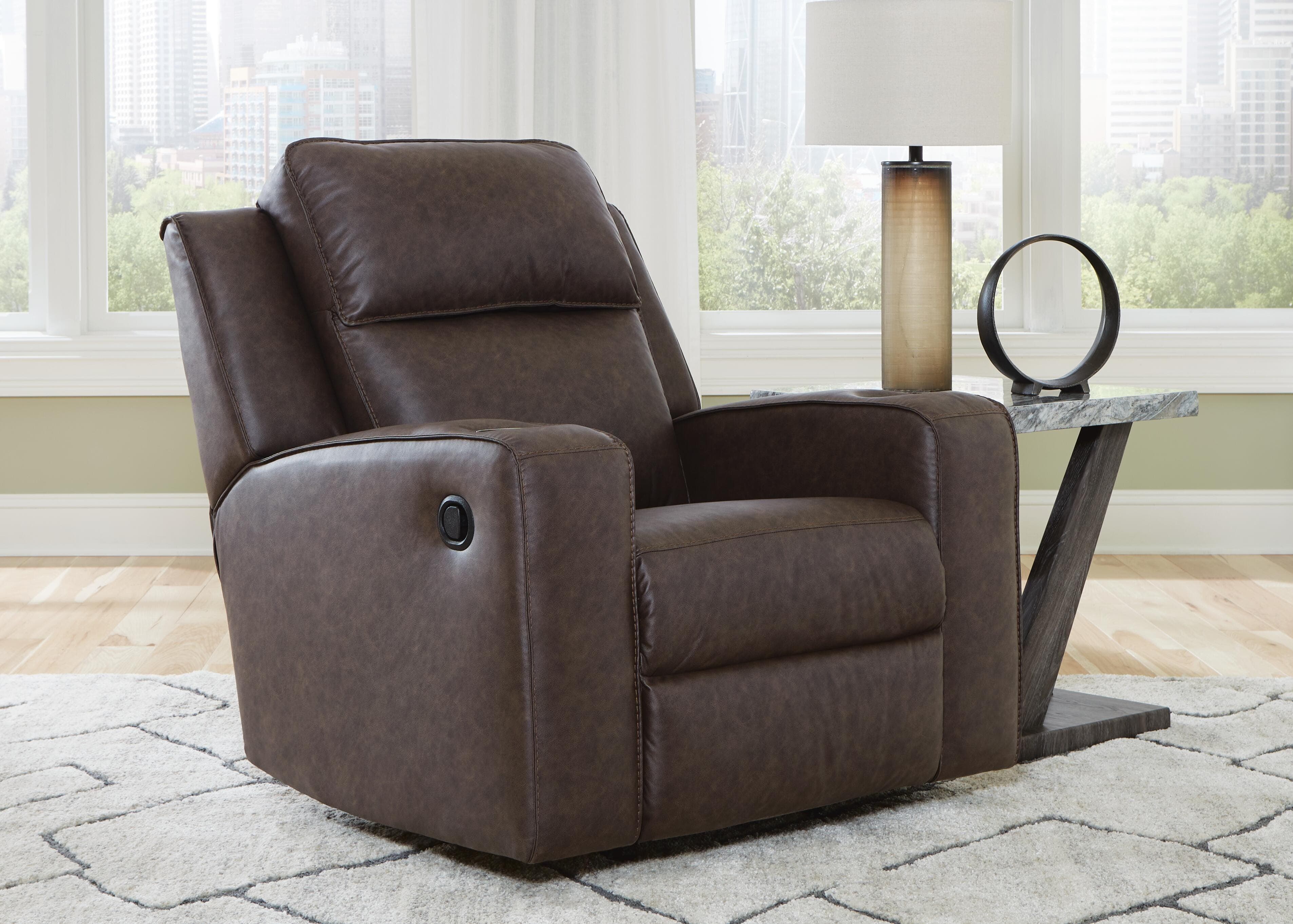 Lavenhorne Recliner — Black/Gray — view 2
