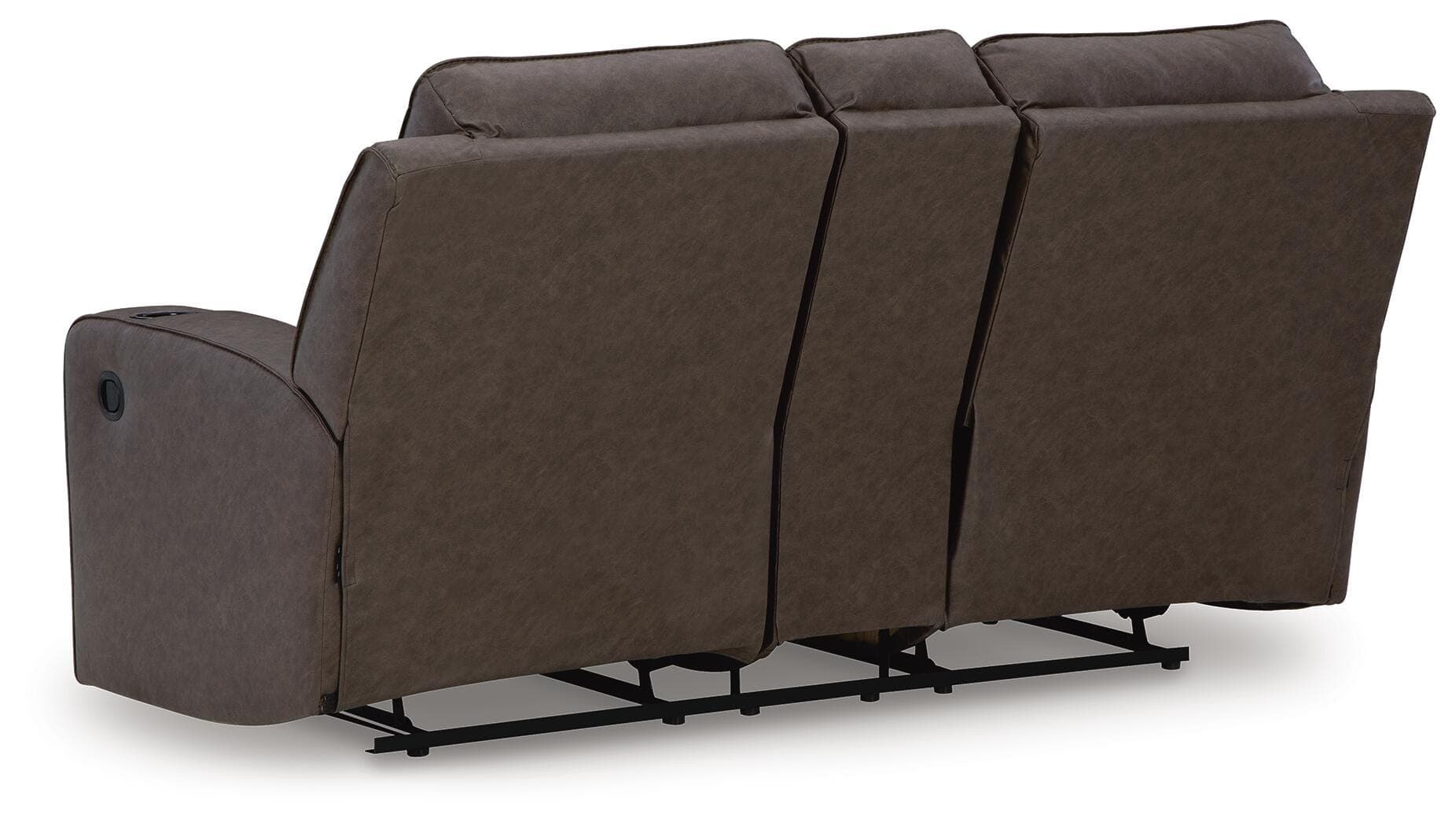 Lavenhorne Reclining Loveseat with Console — Black/Gray — view 6
