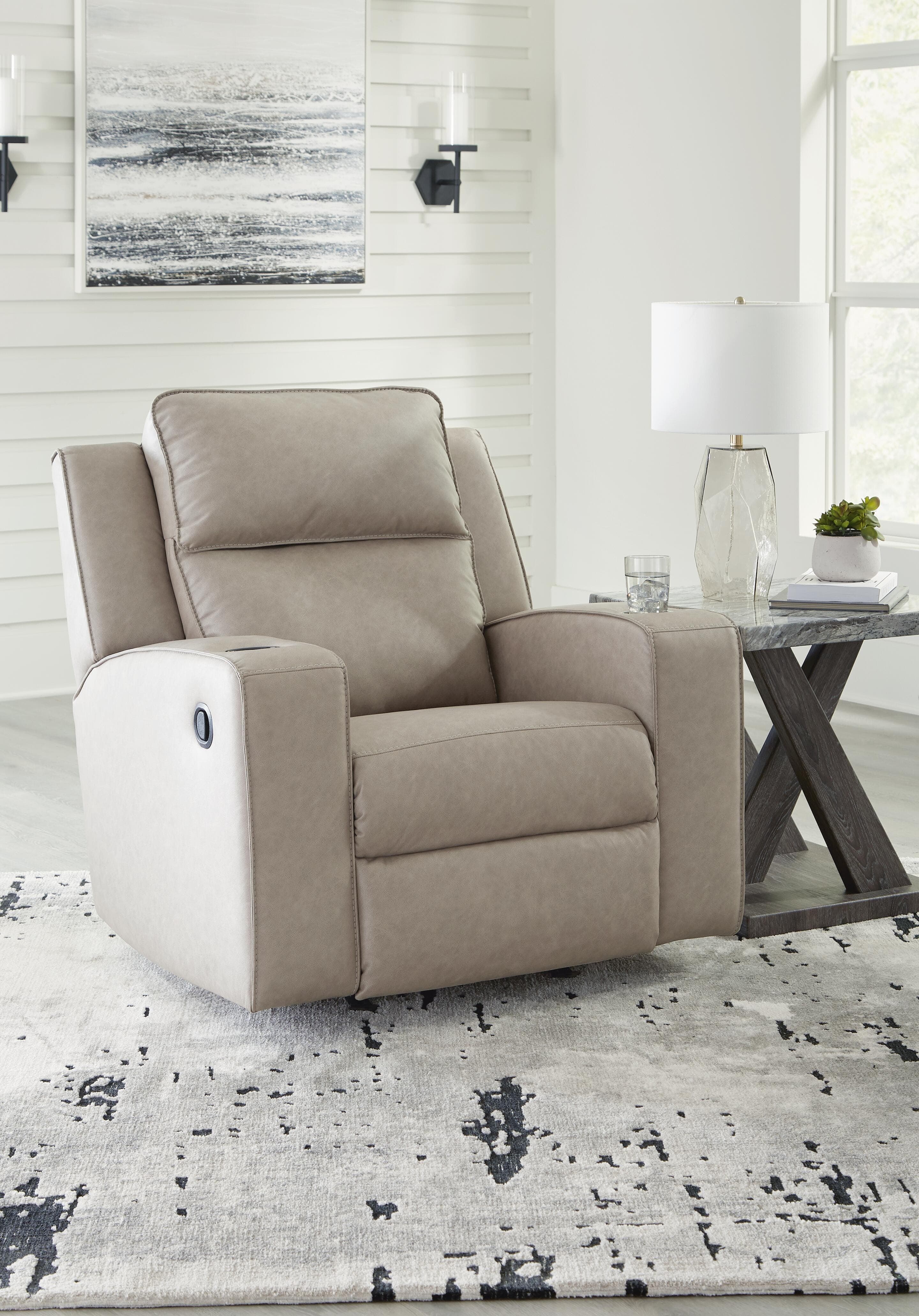 Lavenhorne Recliner — Black/Gray — view 2
