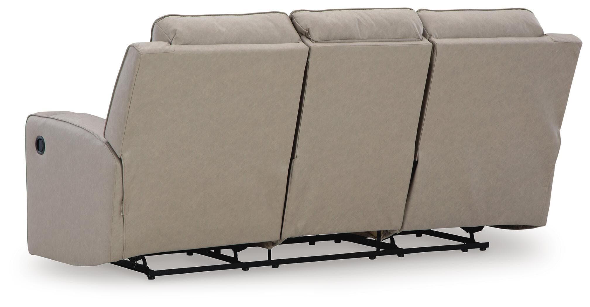 Lavenhorne Reclining Sofa with Drop Down Table — Black/Gray — view 6