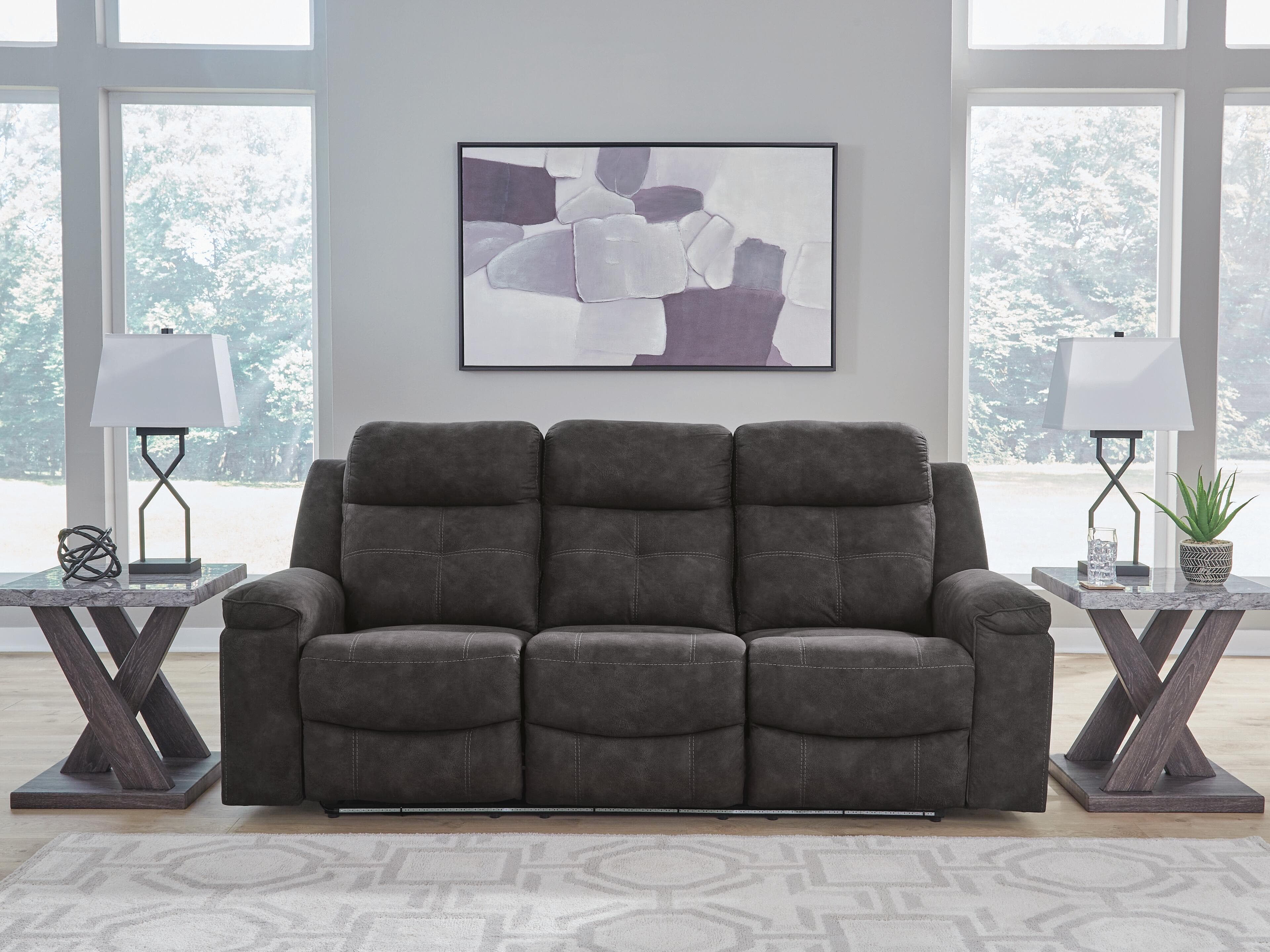 Brysonview Reclining Sofa — Black/Gray — view 2