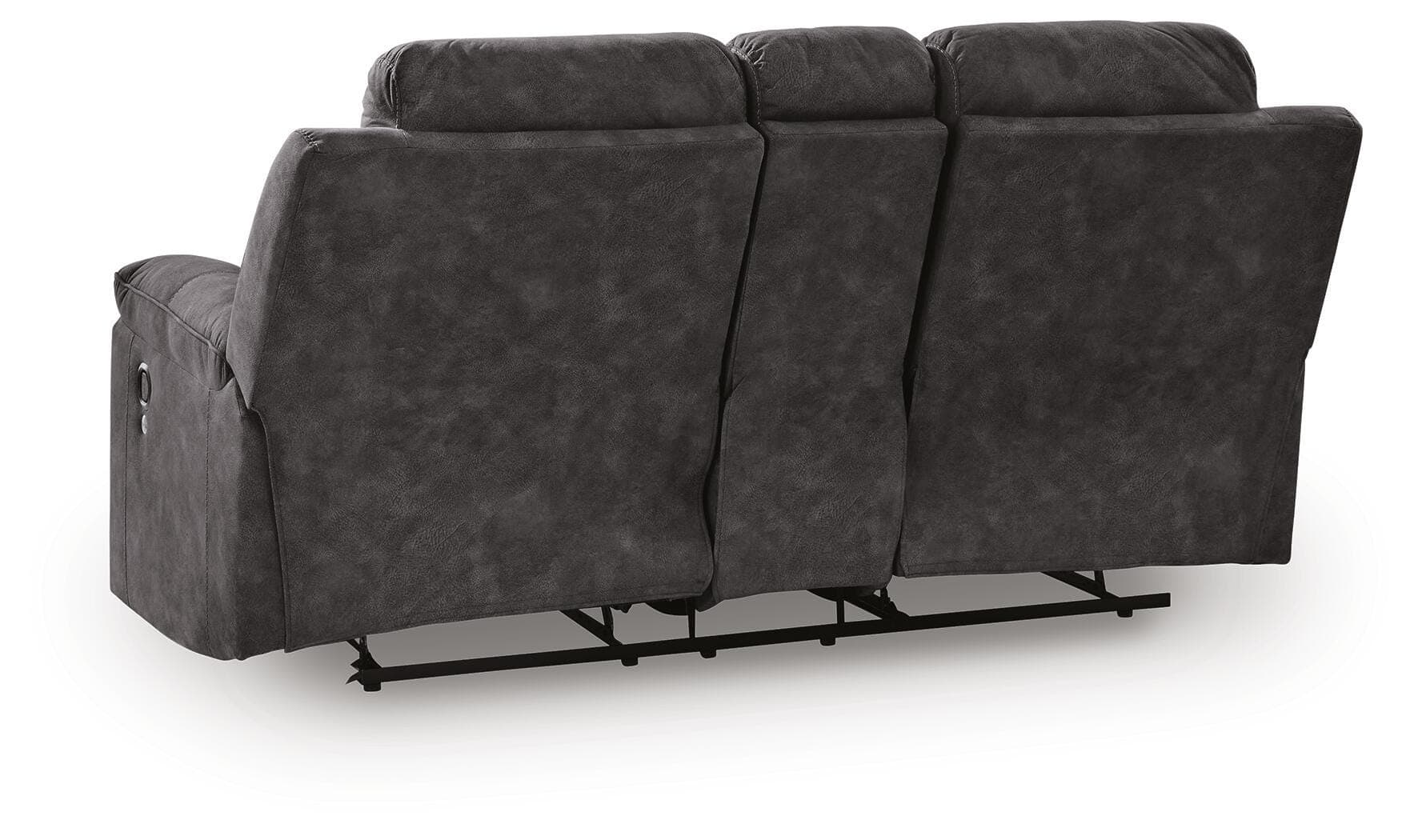 Brysonview Reclining Loveseat with Console — Black/Gray — view 6