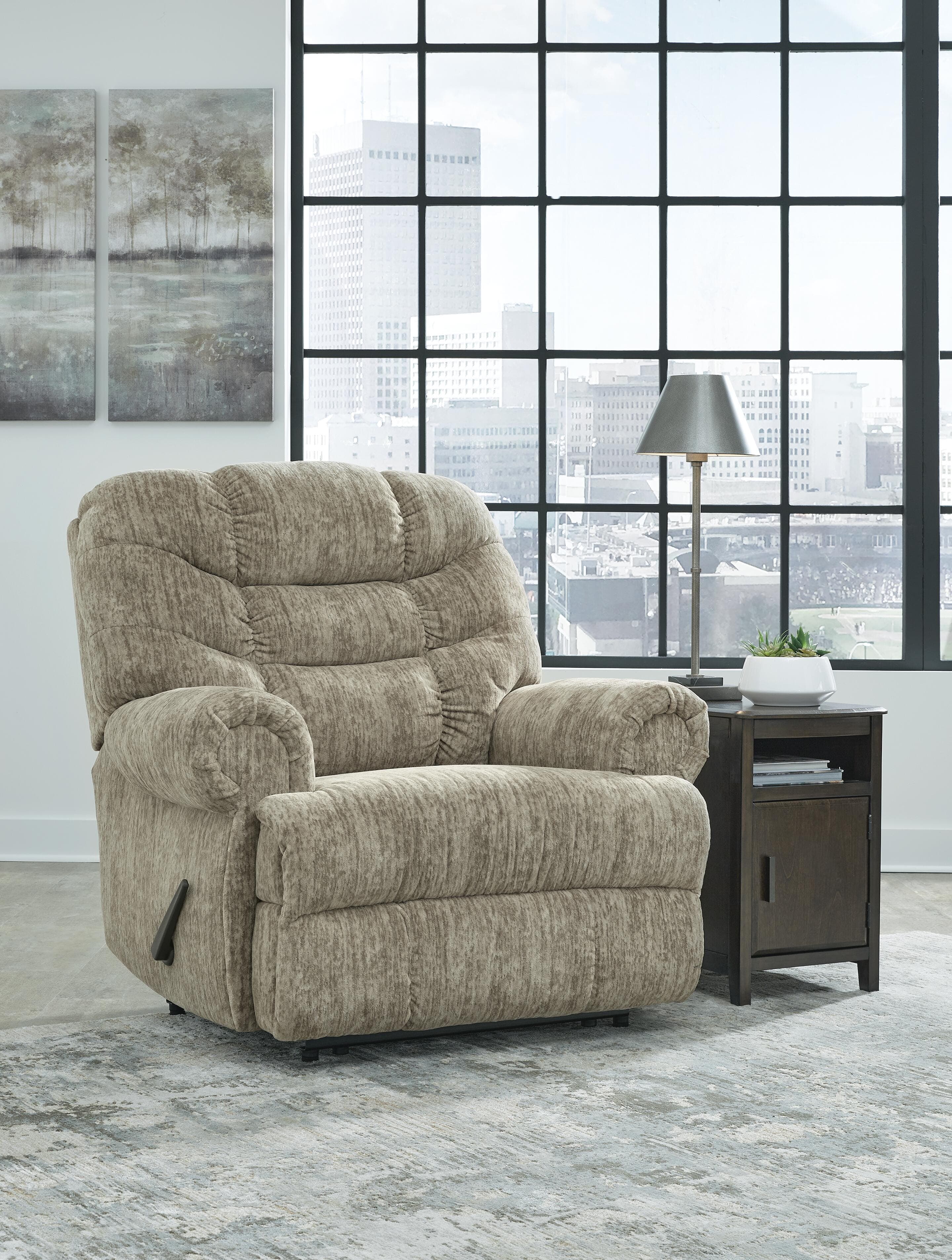 Movie Man Recliner — Brown/Beige — view 2
