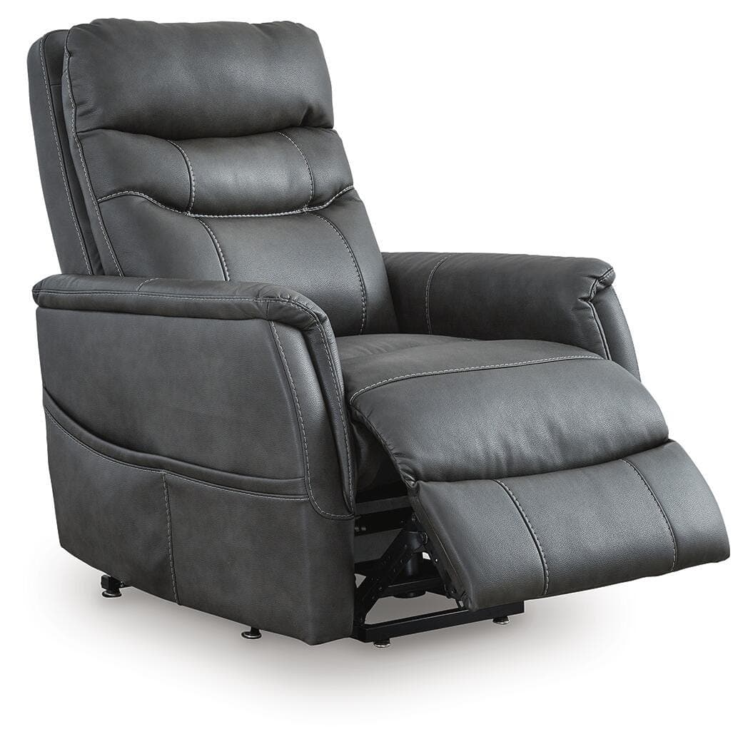 Strawbill Power Lift Recliner — Black/Gray — view 3