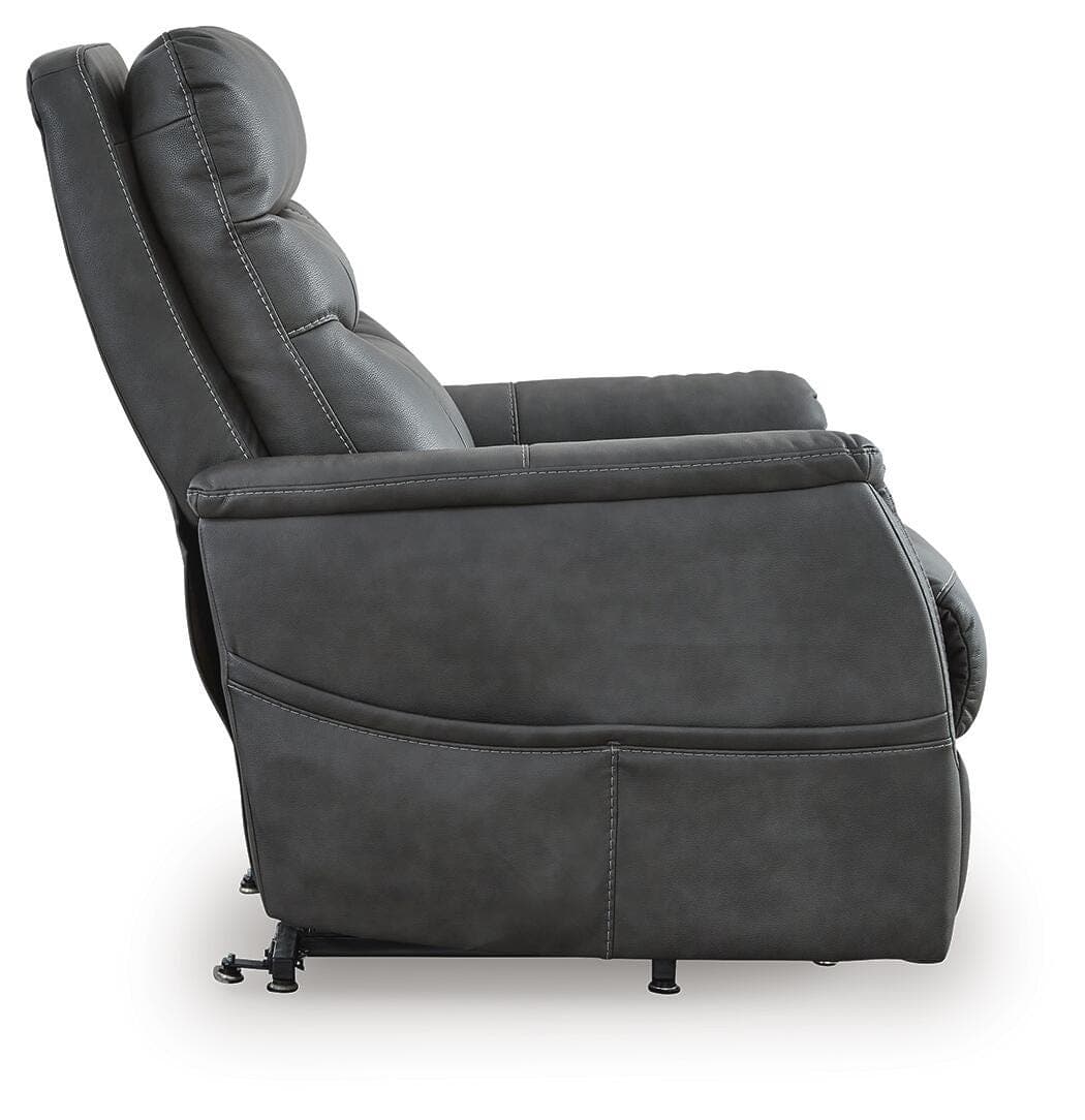 Strawbill Power Lift Recliner — Black/Gray — view 6
