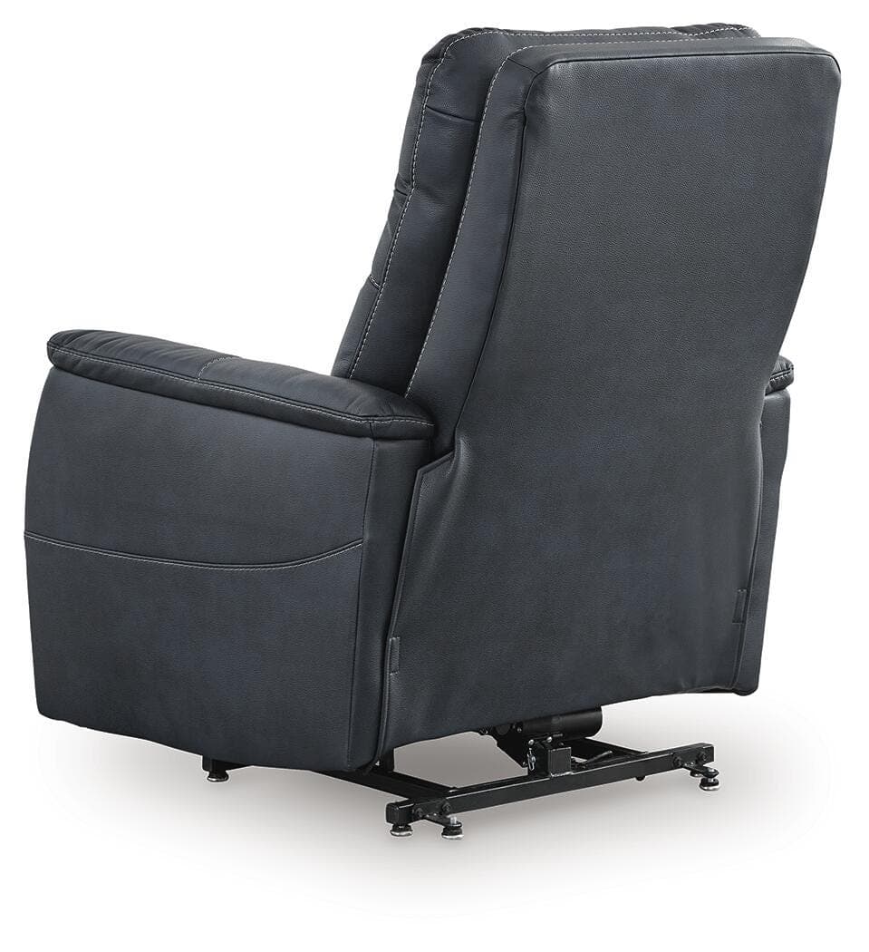 Strawbill Power Lift Recliner — Blue — view 7