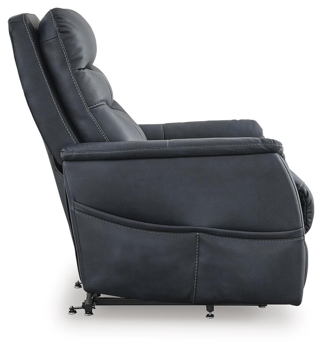 Strawbill Power Lift Recliner — Blue — view 6