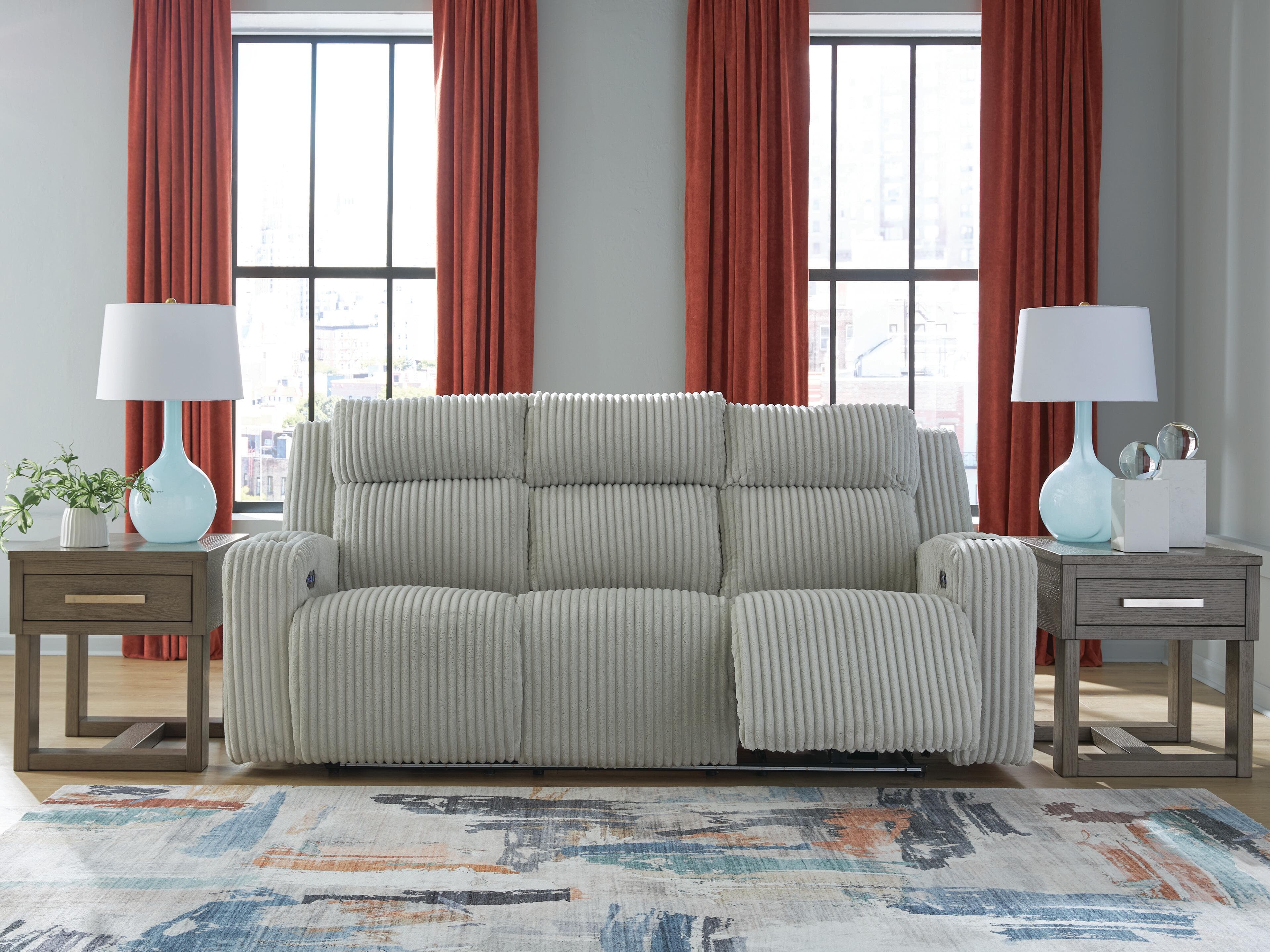 TwinBrooke Power Reclining Sofa — Black/Gray — view 2