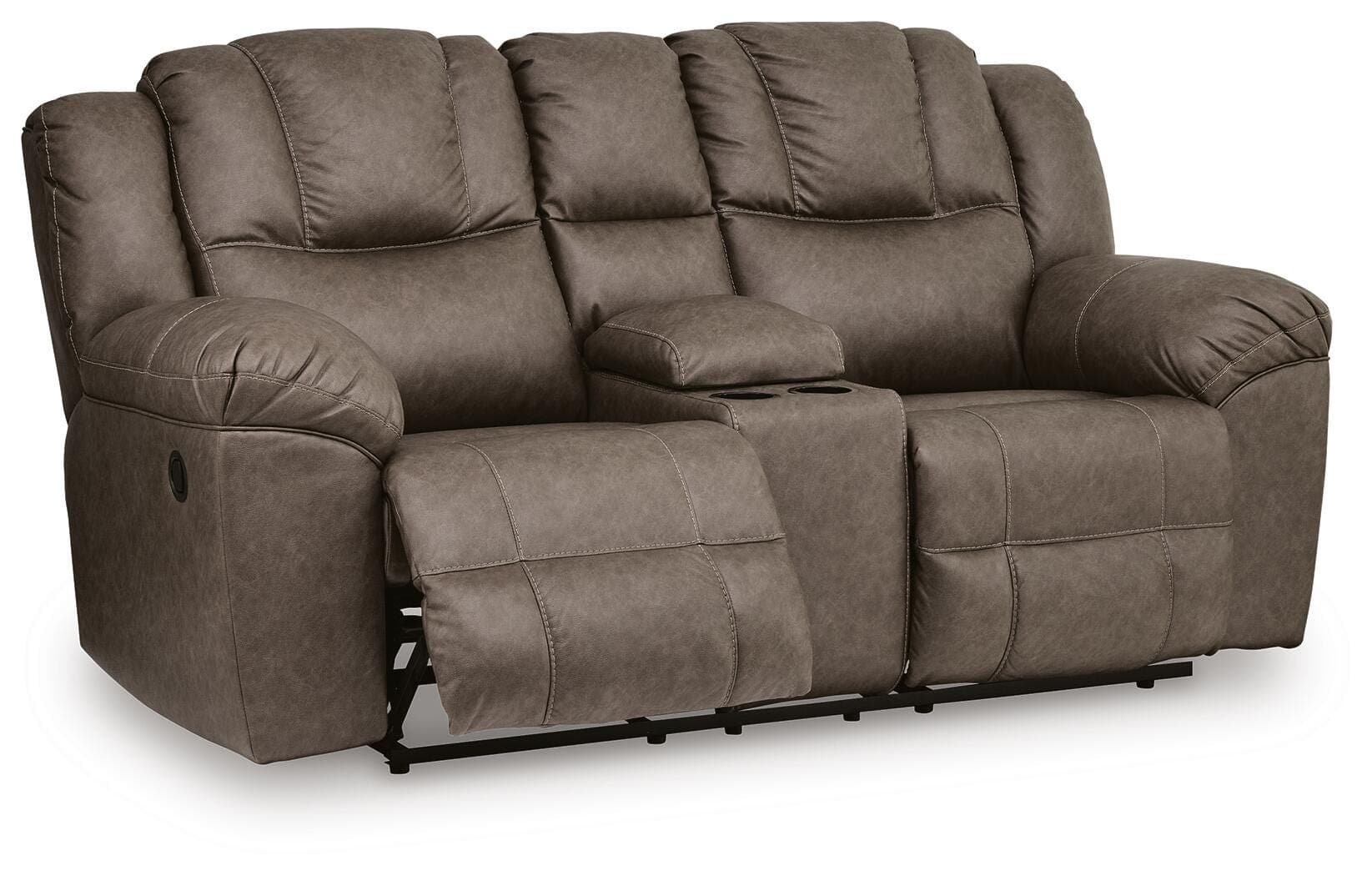 Knoxlee Reclining Loveseat with Console — Brown/Beige — view 3