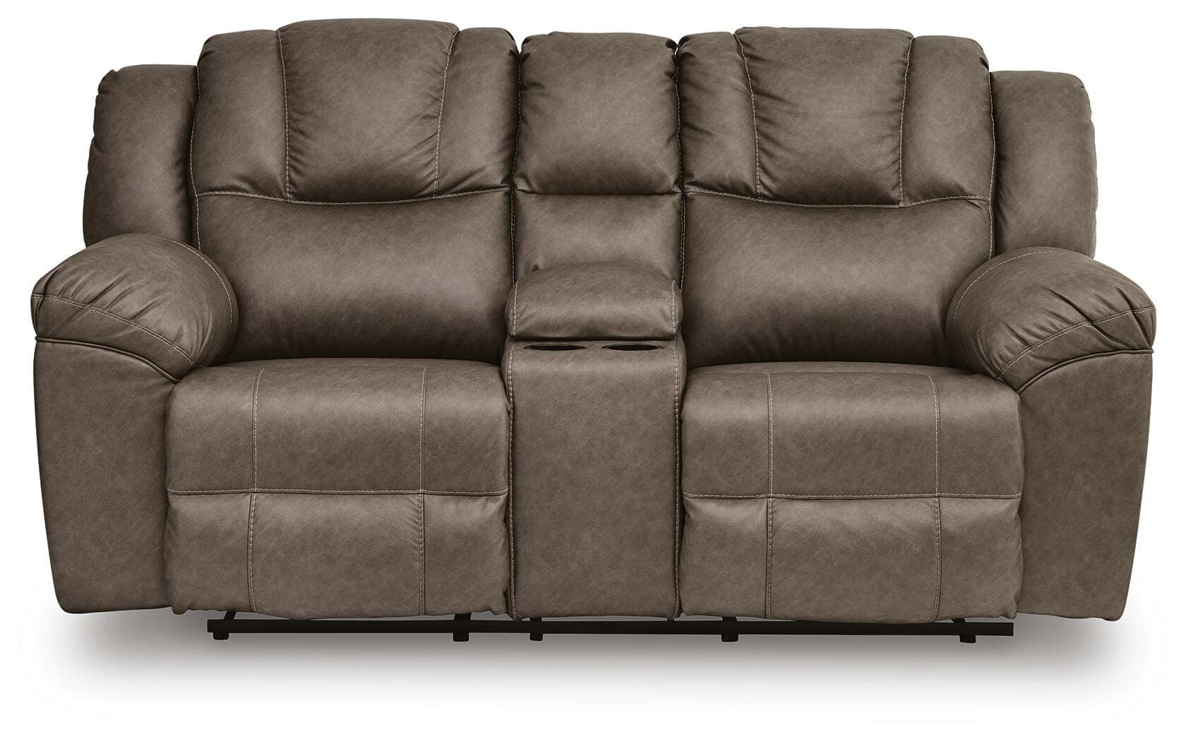 Knoxlee Reclining Loveseat with Console — Brown/Beige — view 4