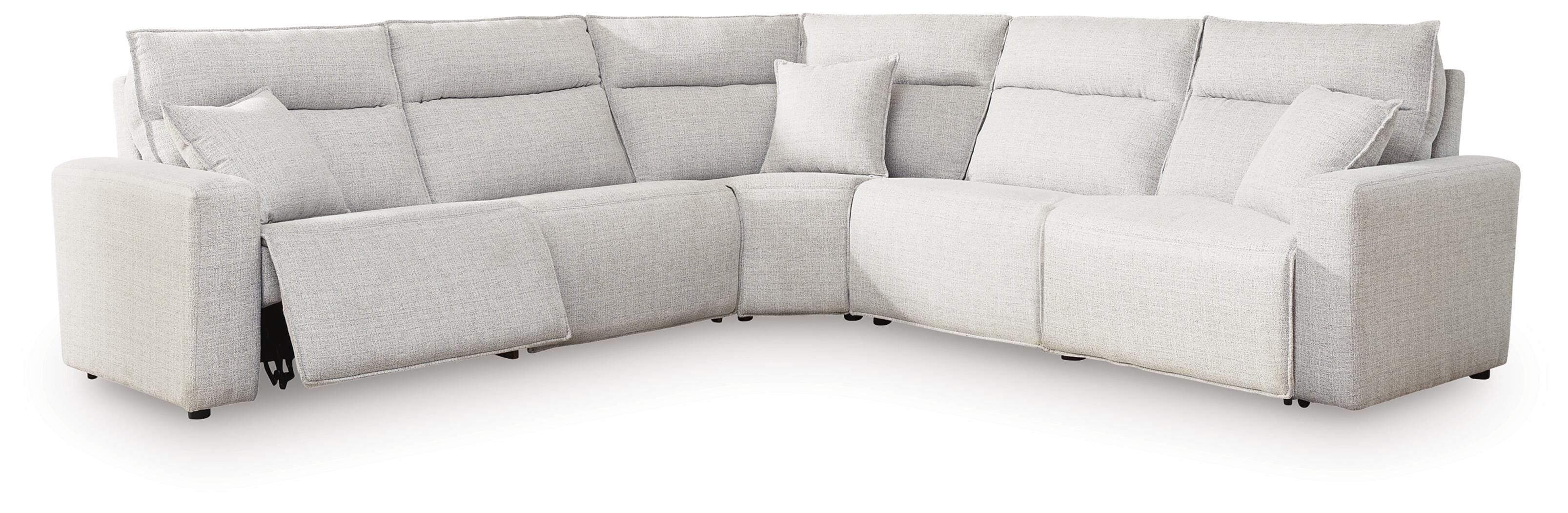 Modmax II 5-Piece Power Reclining Sectional — Stone — Elite Furniture Cincinnati
