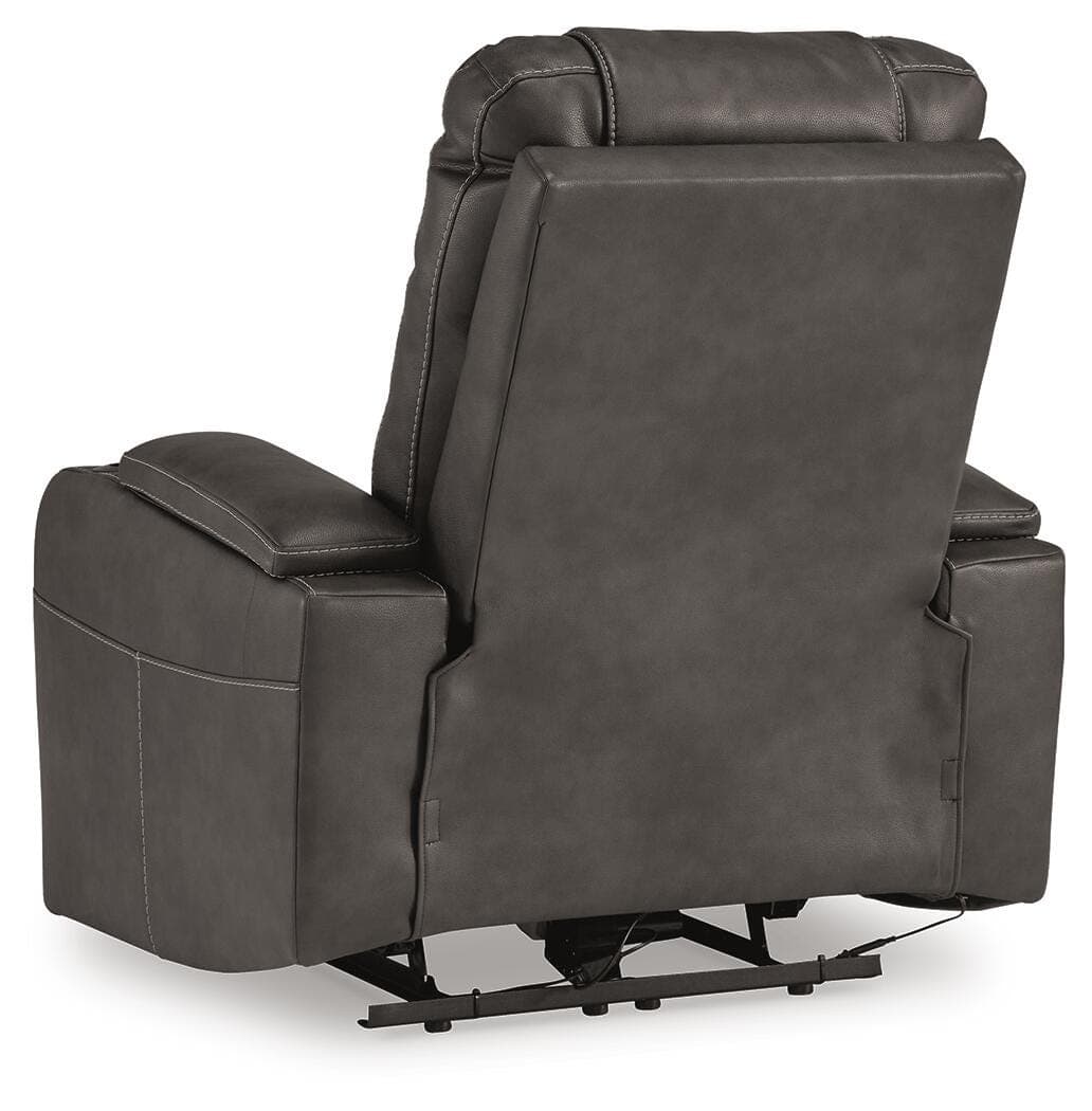 Feazada Power Recliner — Black/Gray — view 7